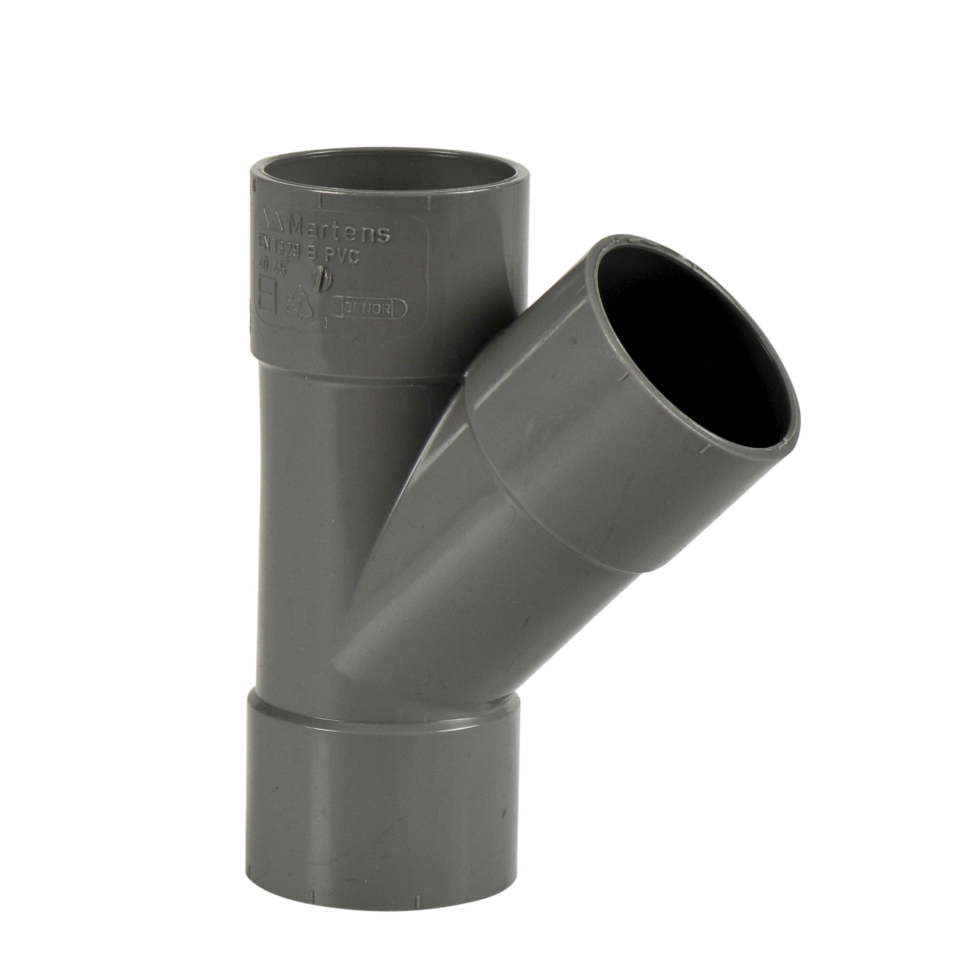 Martens T Stuk 45 Graden Pvc Grijs 3X Lijmverbinding 40X40X40 Mm martens kopen in de aanbieding