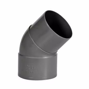 Martens bocht 45° PVC grijs verjongd 80x80 mm
