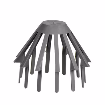 Martens bladbolrooster PVC grijs 60x75 mm