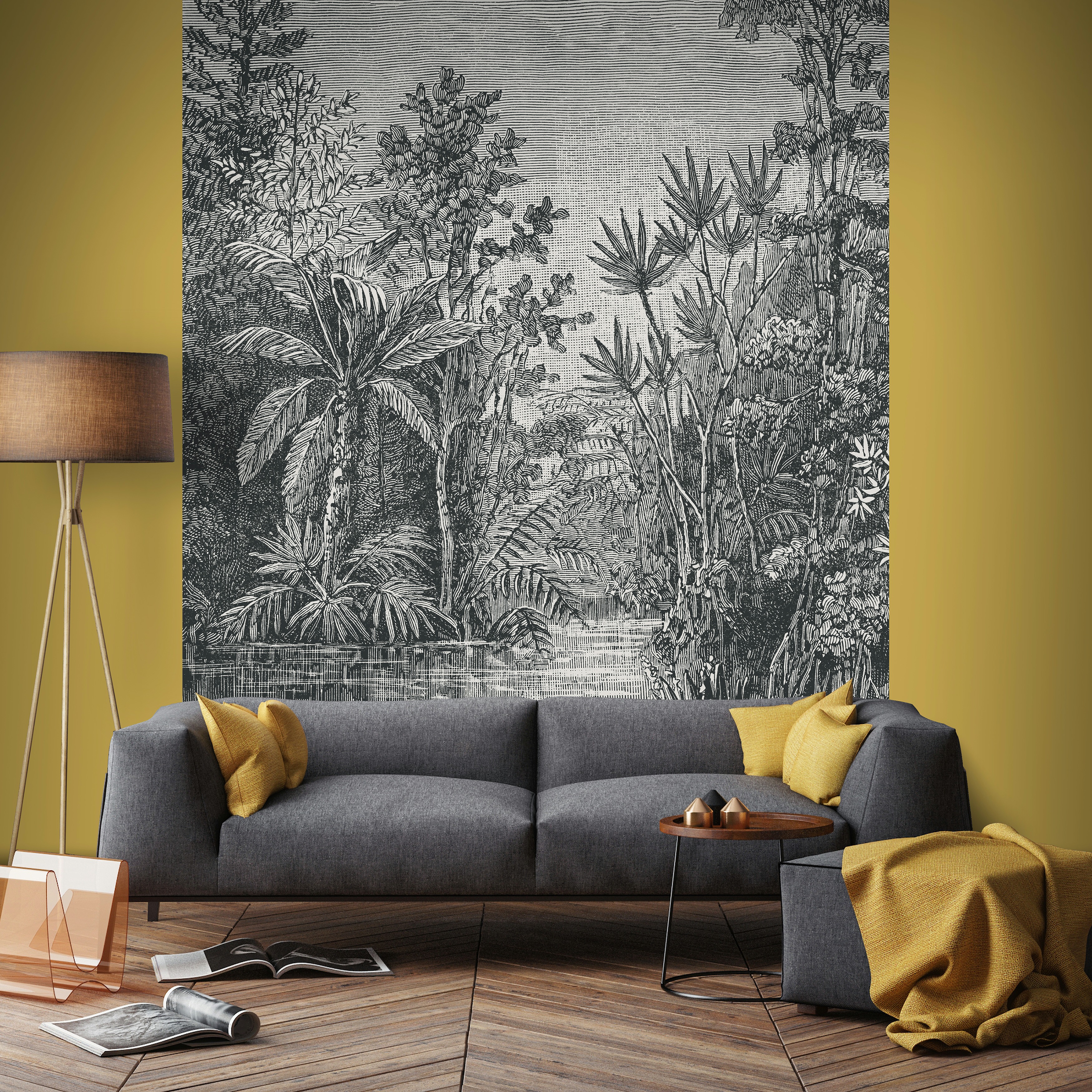 Graham Brown Fotobehang Jungle Zwart Wit 105411 graham brown kopen in de aanbieding