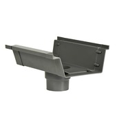 Bakgootuitloop grijs 125 mm