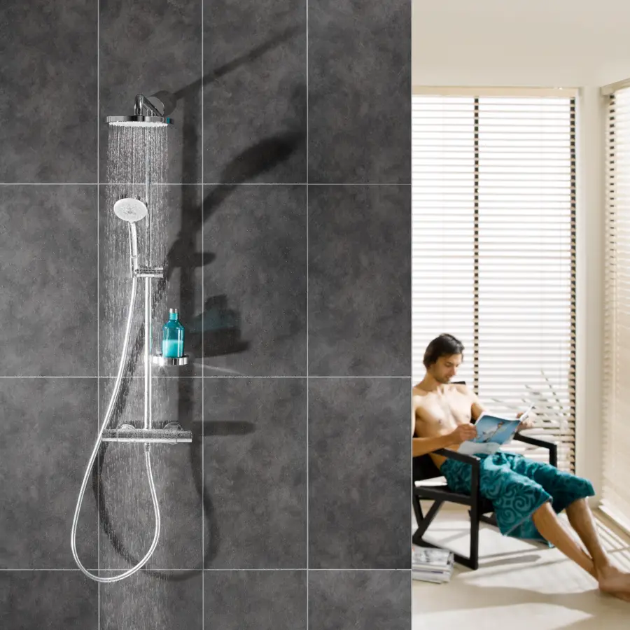 Dumawall+ wandtegel kunststof Mystic dark grey 1,95m² 37,5x65cm 8 stuks