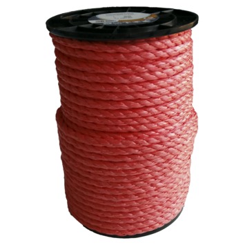 Touw geslagen polypropyleen 6 mm, 10 m, wit - Bouwmaat
