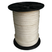 Wit gevlochten nylon touw 8mm 50m