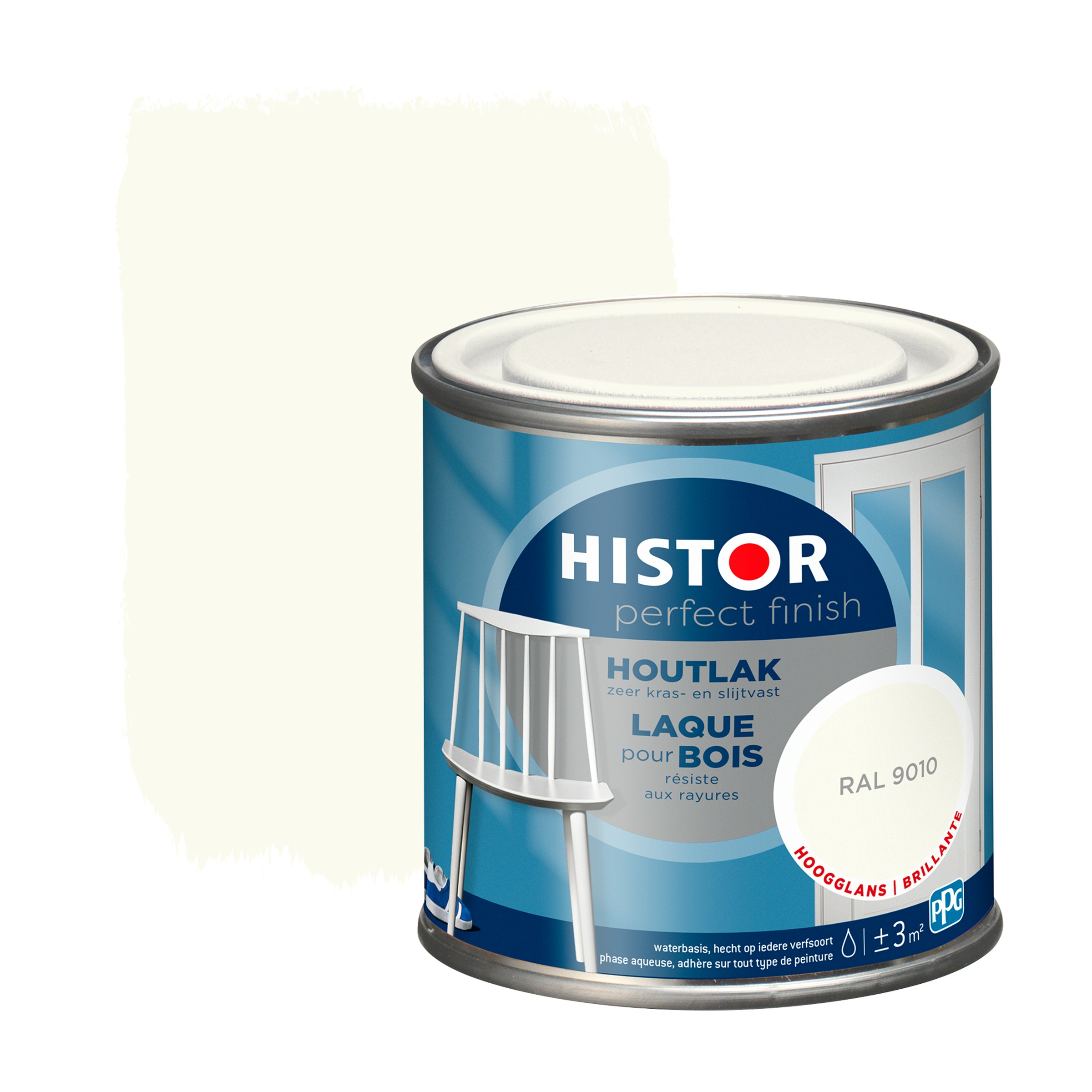 Histor Perfect Finish Houtlak Ral 9010 Hoogglans 250 Ml histor kopen in de aanbieding