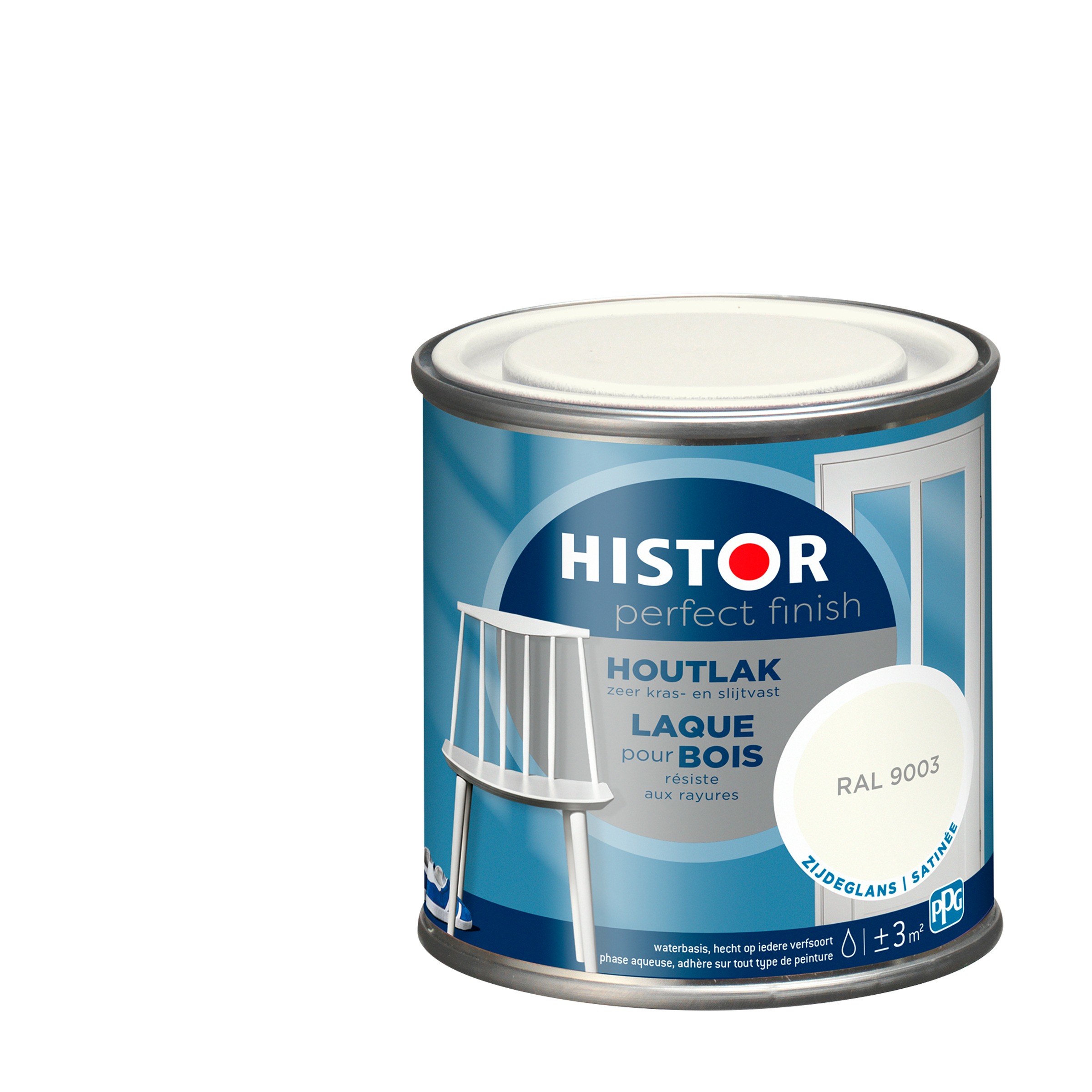 Histor Perfect Finish Houtlak Ral 9003 Zijdeglans 250 Ml histor kopen in de aanbieding
