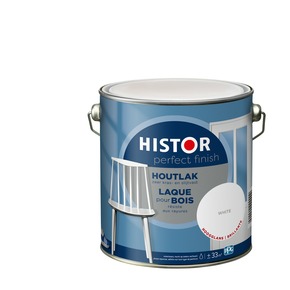 Histor Perfect Finish houtlak hoogglans RAL 7000 wit 2,5 liter