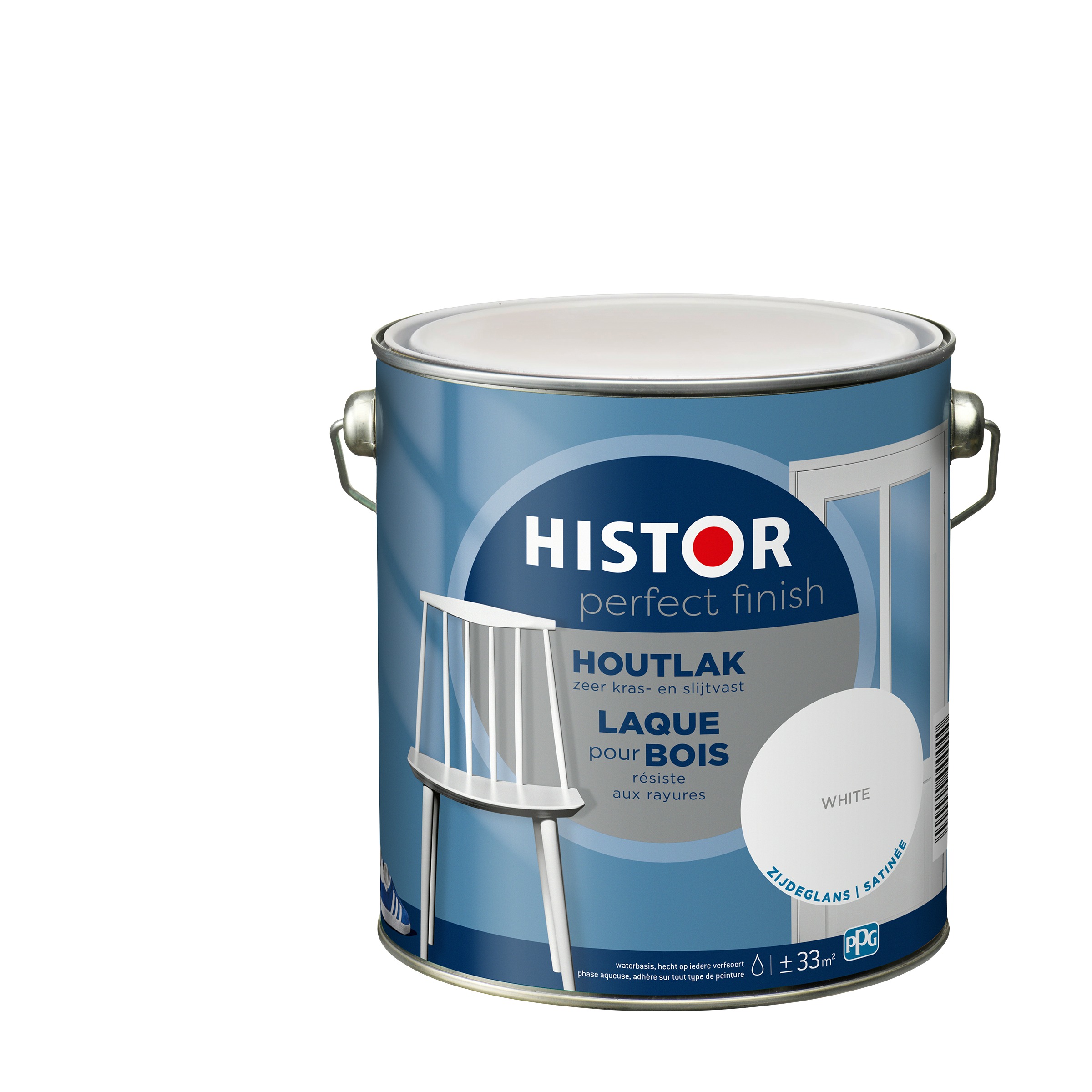 Histor Perfect Finish Houtlak 7000 Wit Zijdeglans 25 Liter histor kopen in de aanbieding