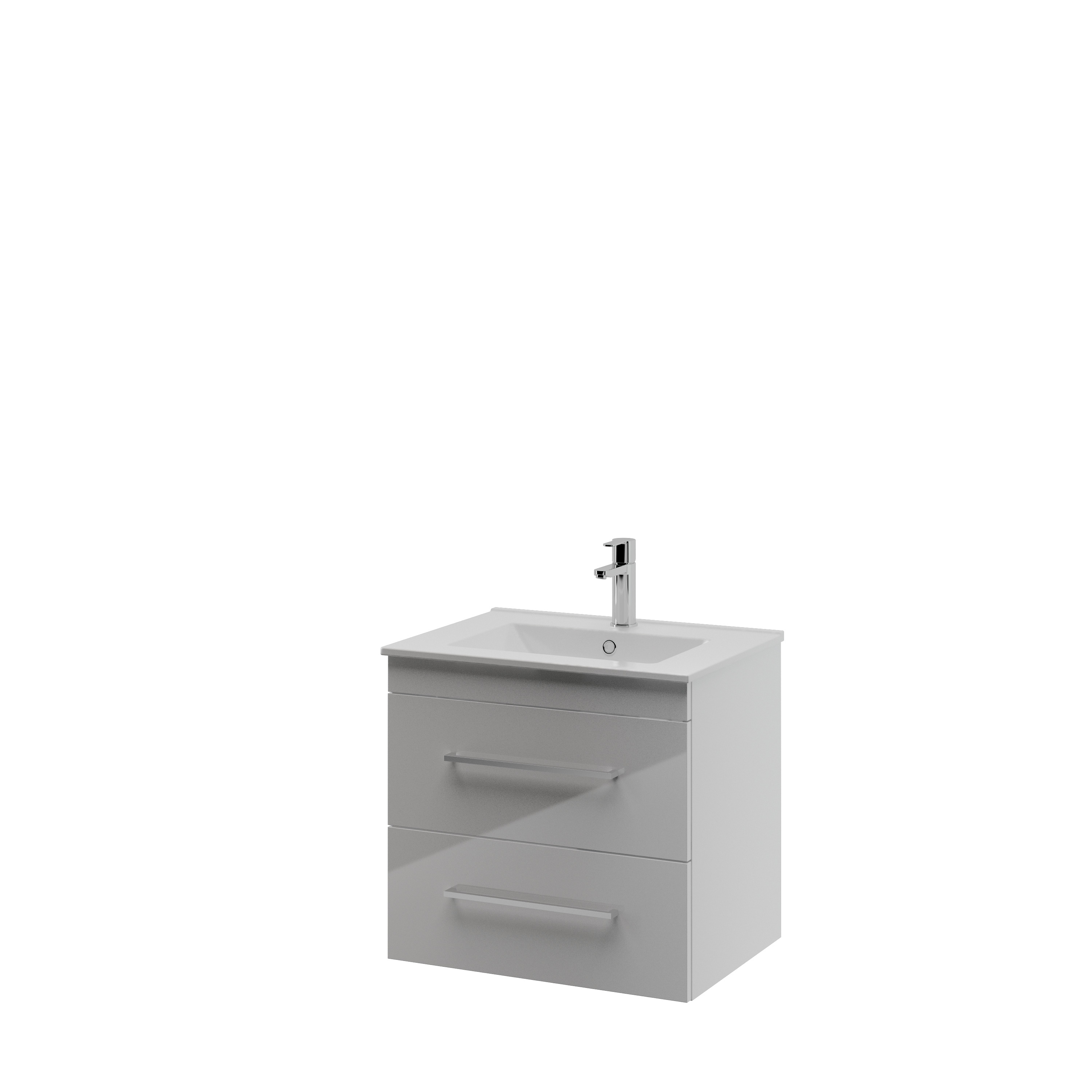 Bruynzeel Elements Badkamermeubel Set 60Cm Hoogglans Wit Met Vierkante Greep bruynzeel kopen in de aanbieding