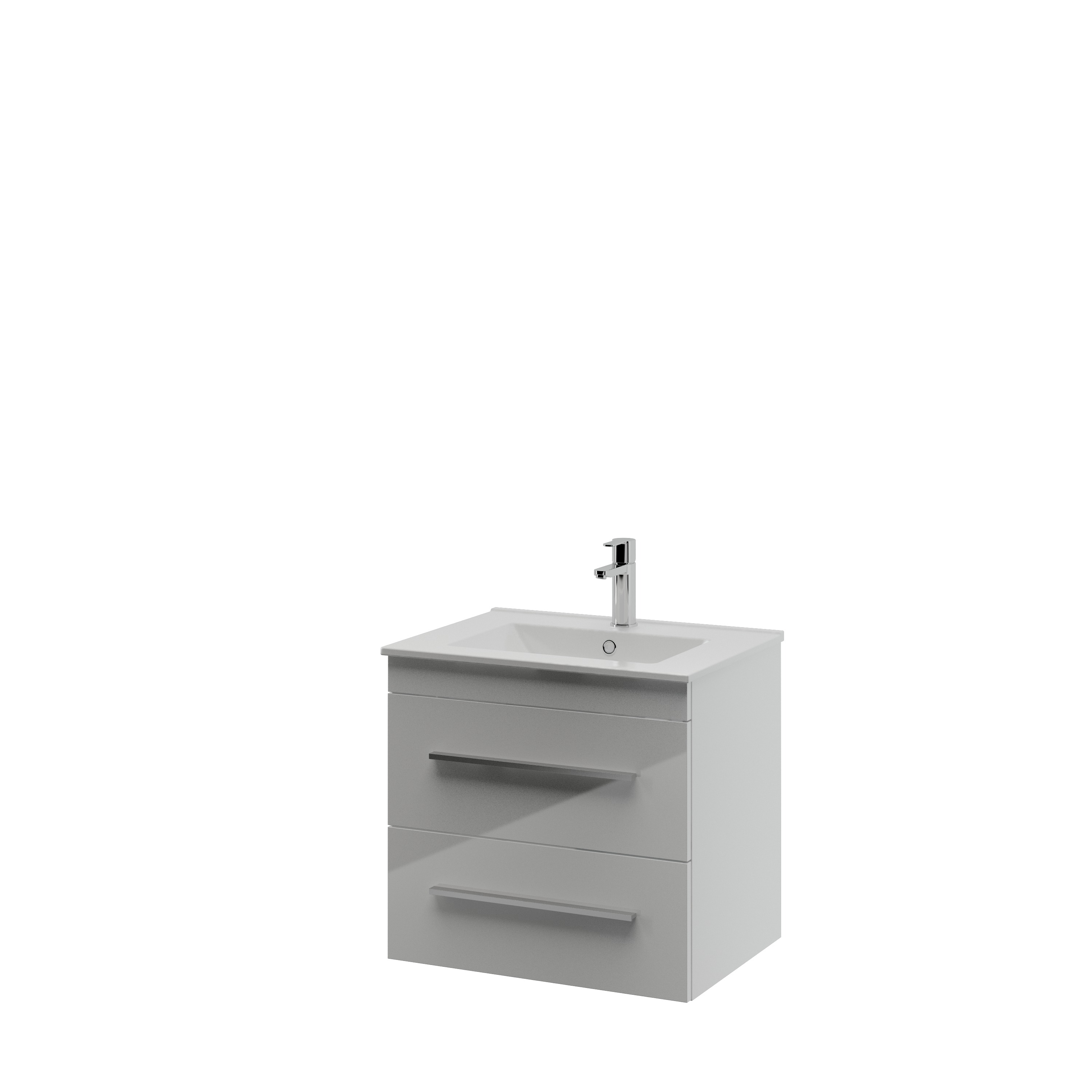 Bruynzeel Elements Badkamermeubel Set 60Cm Hoogglans Wit Met Profielgreep bruynzeel kopen in de aanbieding