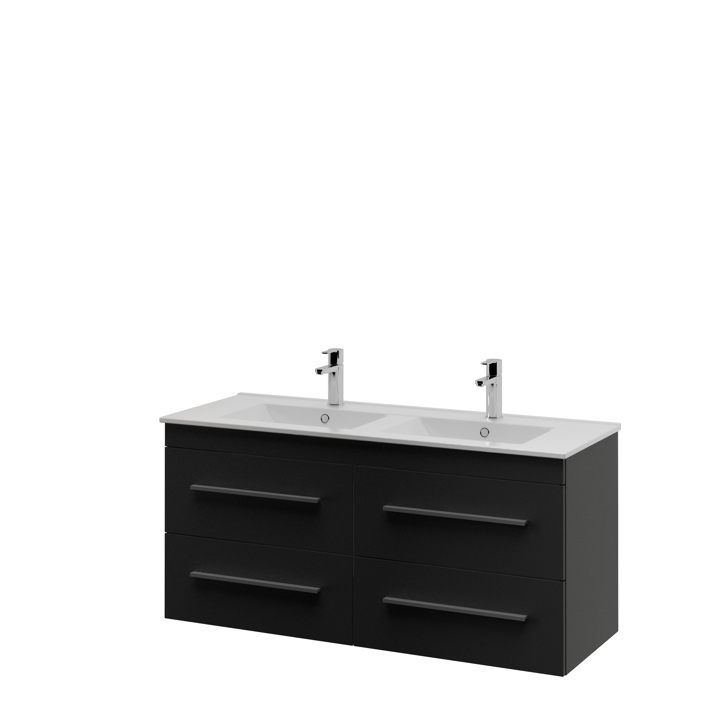 Bruynzeel Elements Badkamermeubel Set 120Cm Zwart Met Profielgreep bruynzeel kopen in de aanbieding