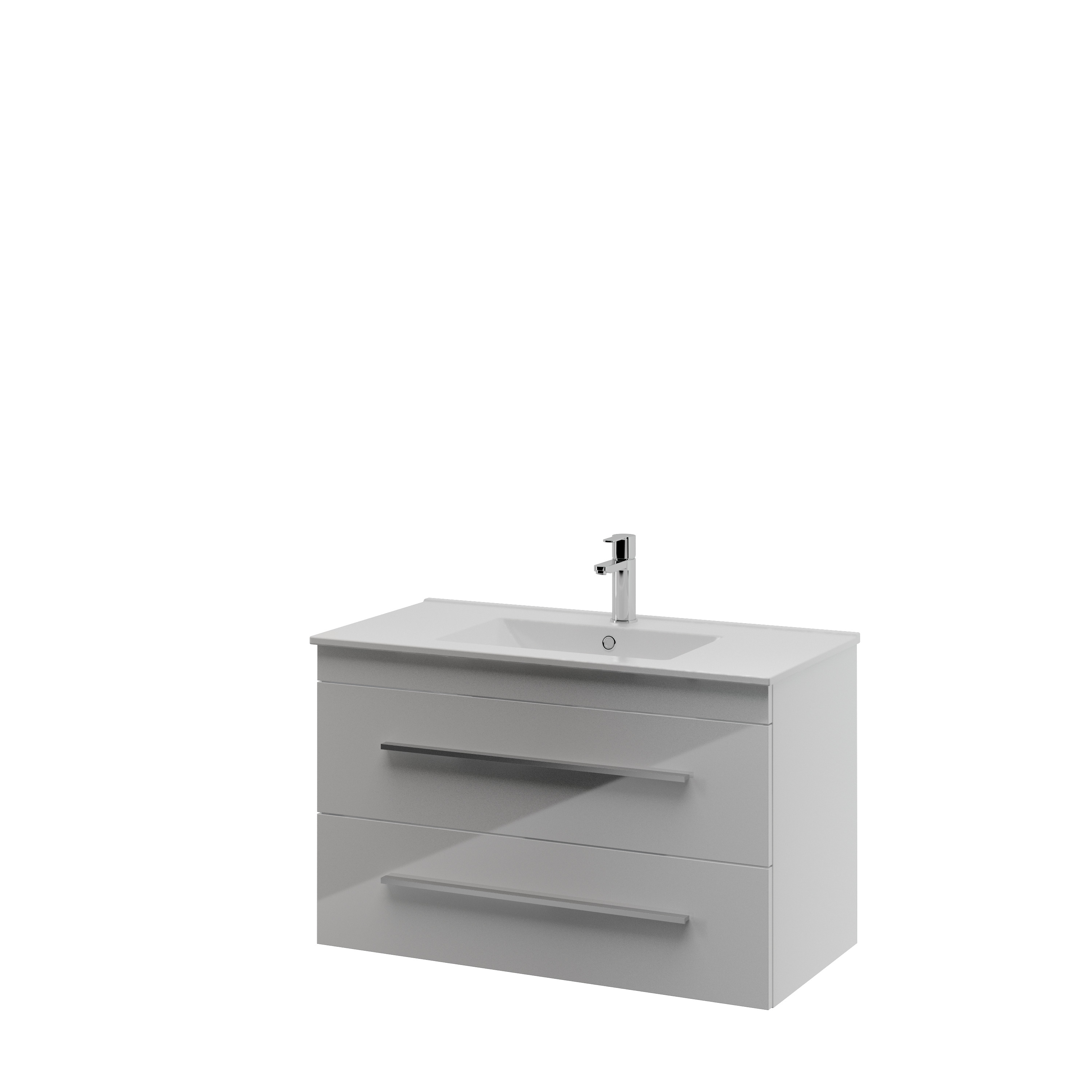 Bruynzeel Elements Badkamermeubel Set 90Cm Hoogglans Wit Met Profielgreep bruynzeel kopen in de aanbieding