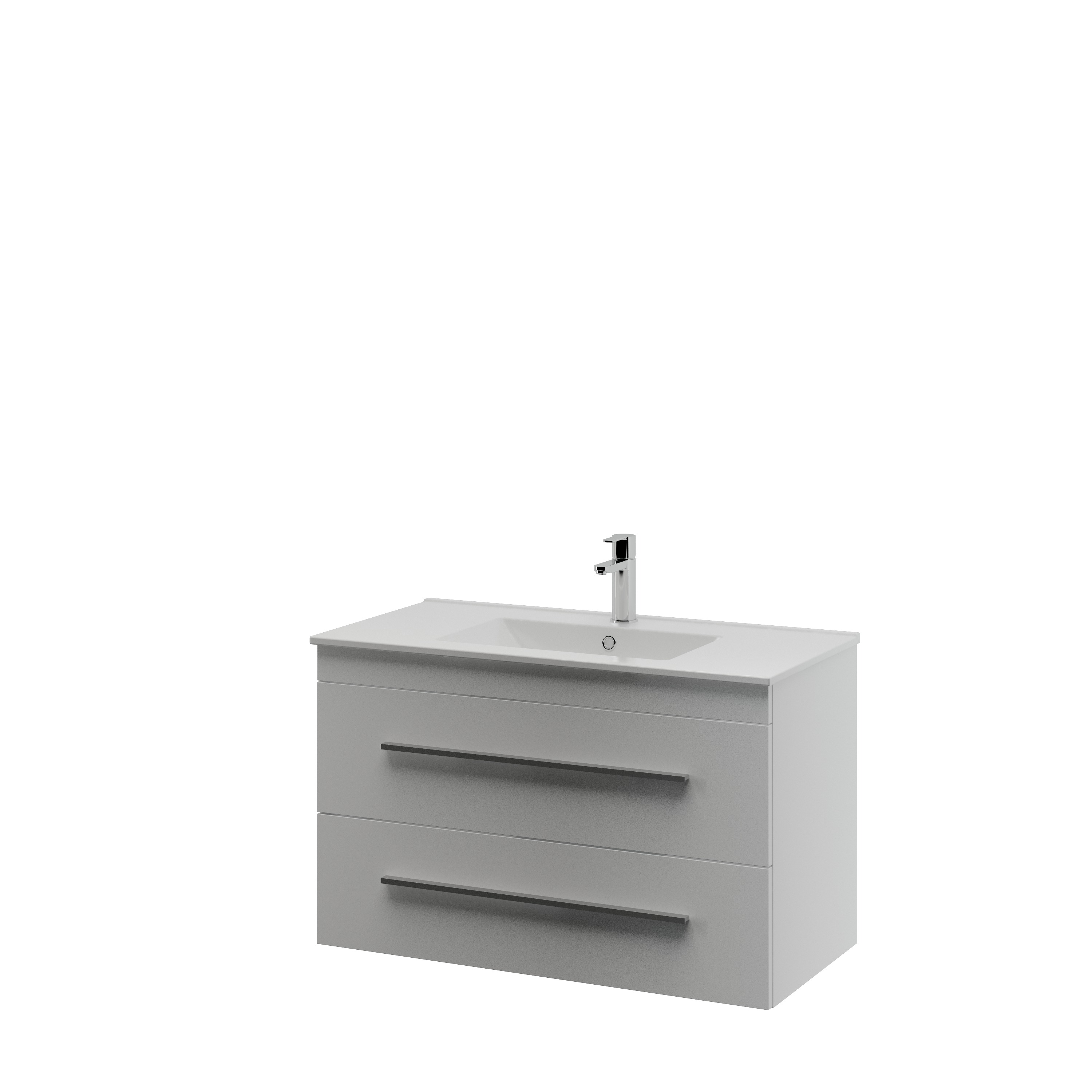 Bruynzeel Elements Badkamermeubel Set 90Cm Mat Wit Met Profielgreep bruynzeel kopen in de aanbieding