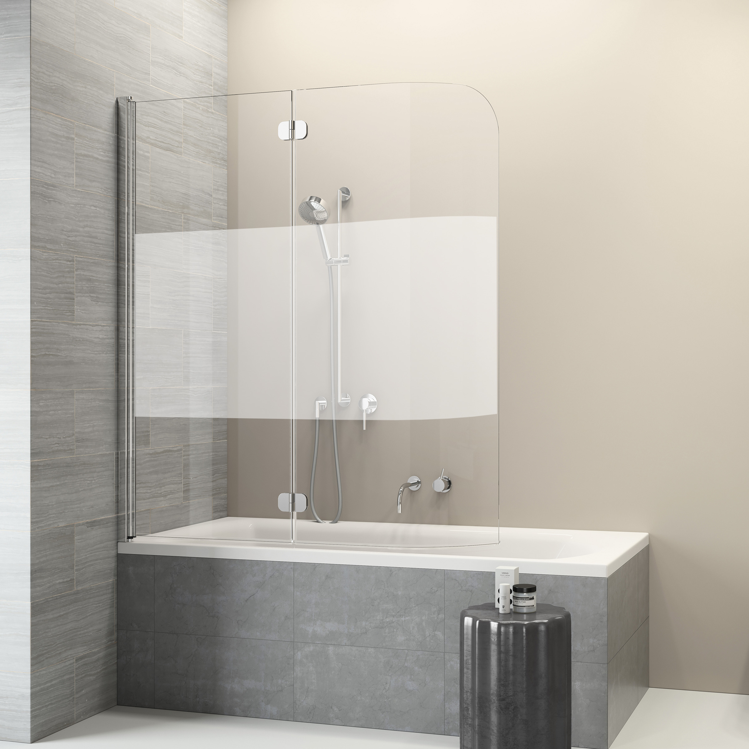 Sealskin Get Wet Badwand Code L 130X152 Cm Met Gesatineerde Band sealskin kopen in de aanbieding