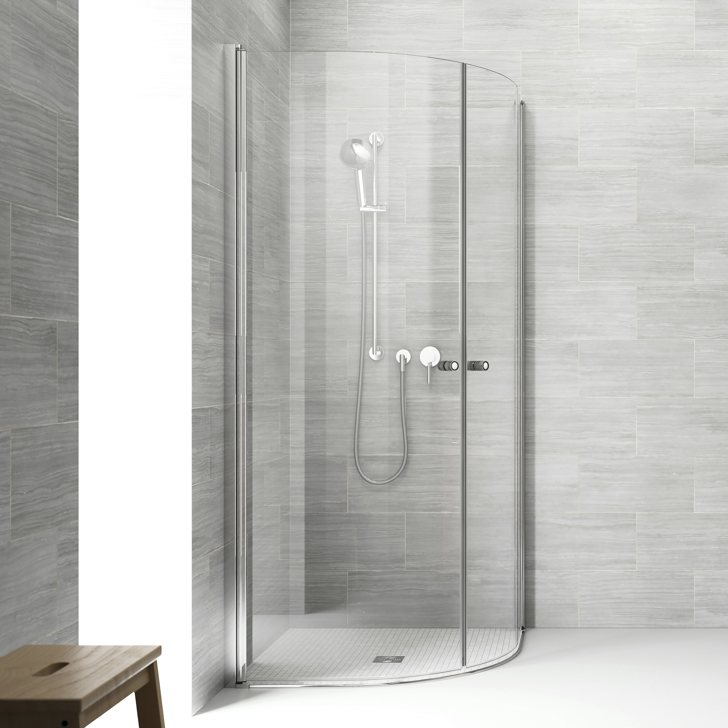 Sealskin Get Wet Douchecabine Code Kwartrond 2 Delig 100X197 sealskin kopen in de aanbieding