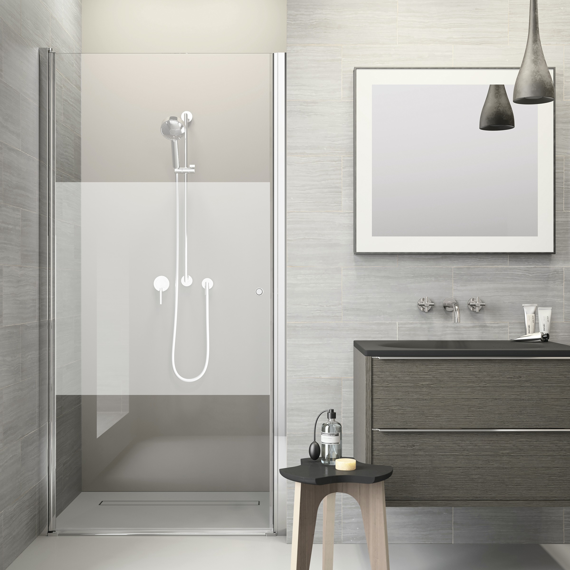 Sealskin Get Wet Swingdeur Voor Nis Code 70X197 Cm Met Gesatineerde Band sealskin kopen in de aanbieding