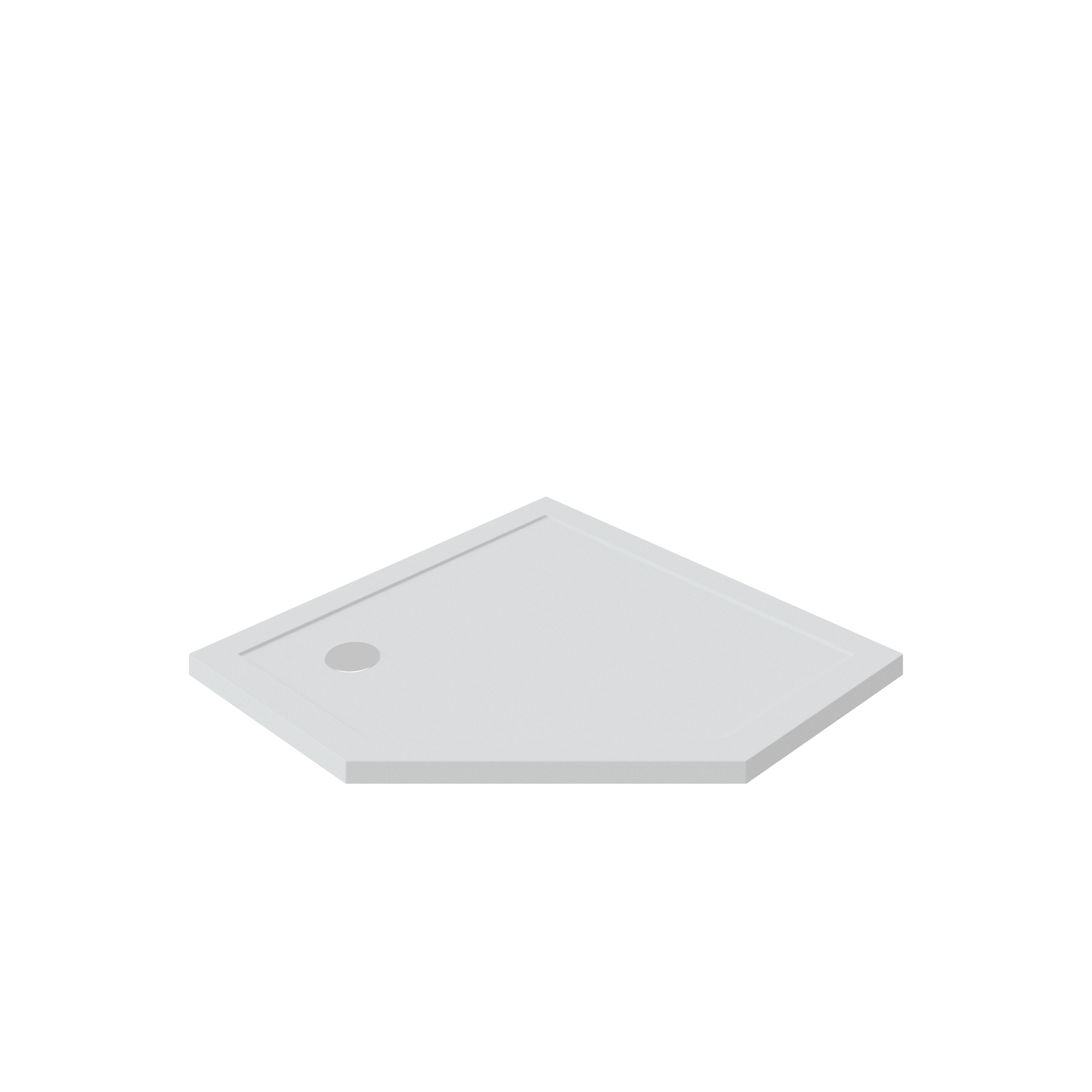 Bruynzeel Inbouwdouchebak Vijfhoek Wit 100X100 bruynzeel kopen in de aanbieding