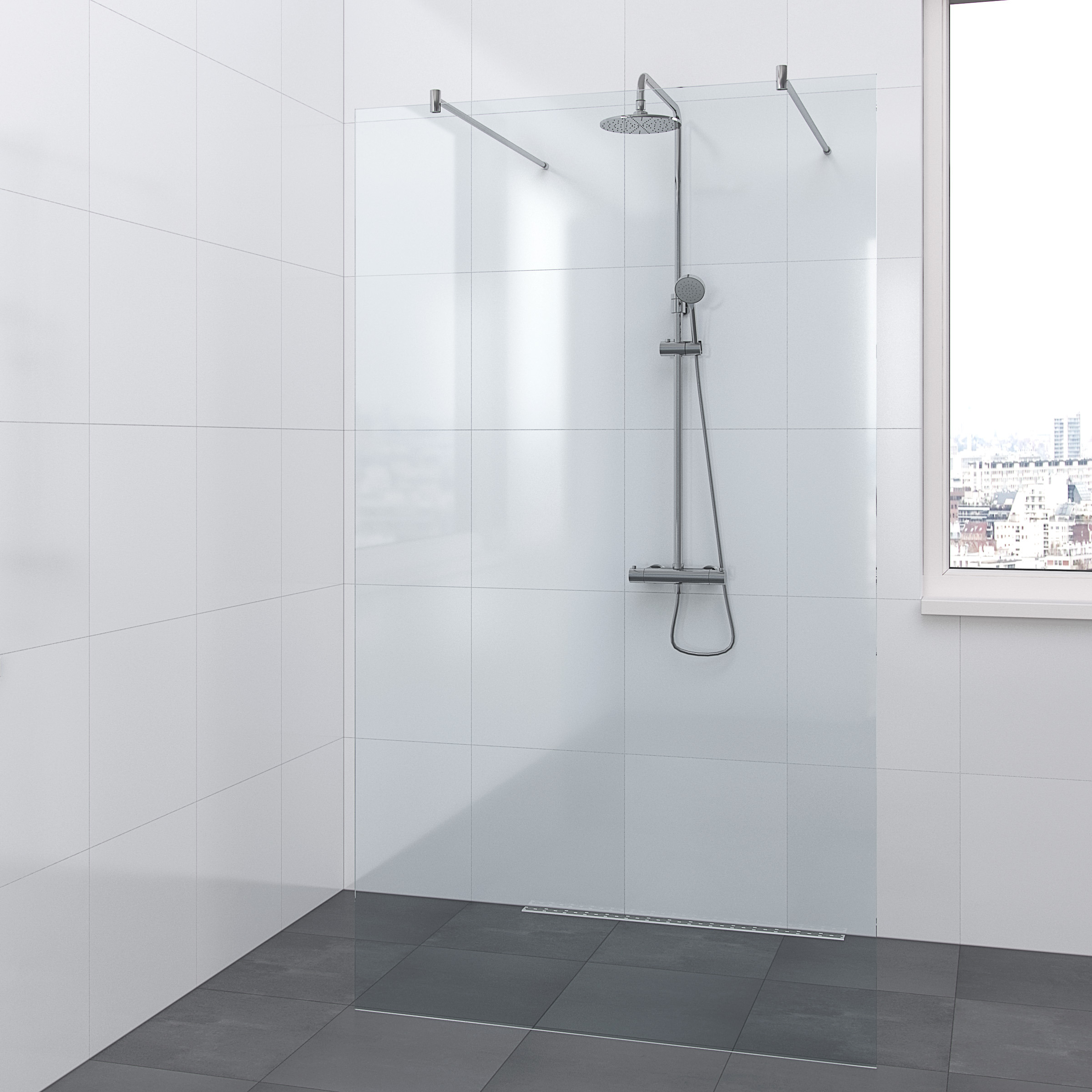 Bruynzeel Inloopdouche Flux Profielloos 210X120X100 bruynzeel kopen in de aanbieding