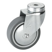 Zwenkwiel TPE met boutbevestiging 75mm tot 50kg