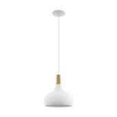 Eglo hanglamp Sabinar wit Ø28 cm