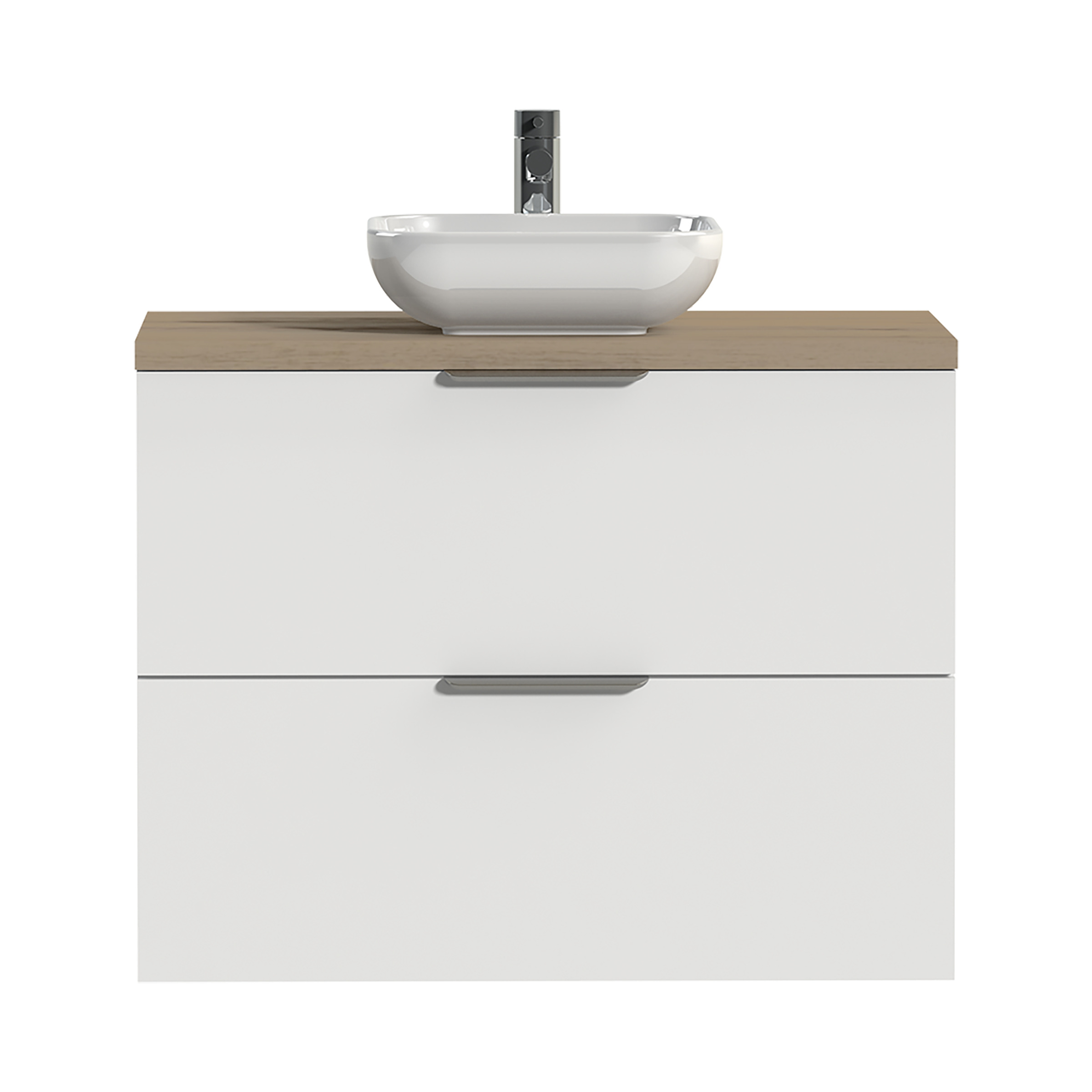 Tiger Badkamermeubel Studio 80 Cm Hoogglans Wit Met Keramische Waskom En Profielgrepen tiger kopen in de aanbieding