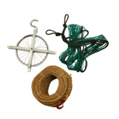 Touw, blok en verhuisnet