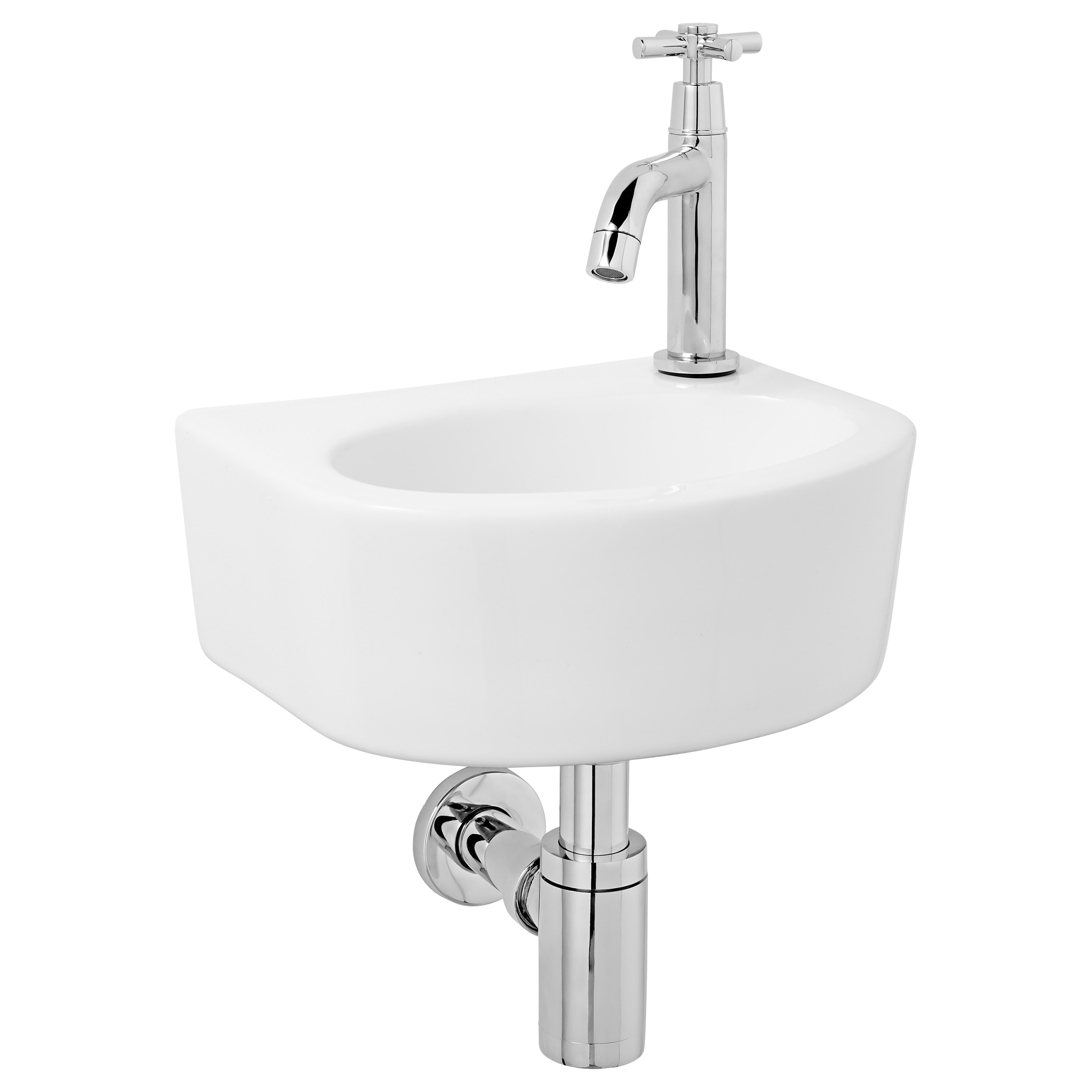 Atlantic Fonteinset Jonah Halfrond Wit Keramiek 30X225X115 atlantic kopen in de aanbieding