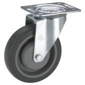 Zwenkwiel TPE met plaatbevestiging 100mm tot 150kg