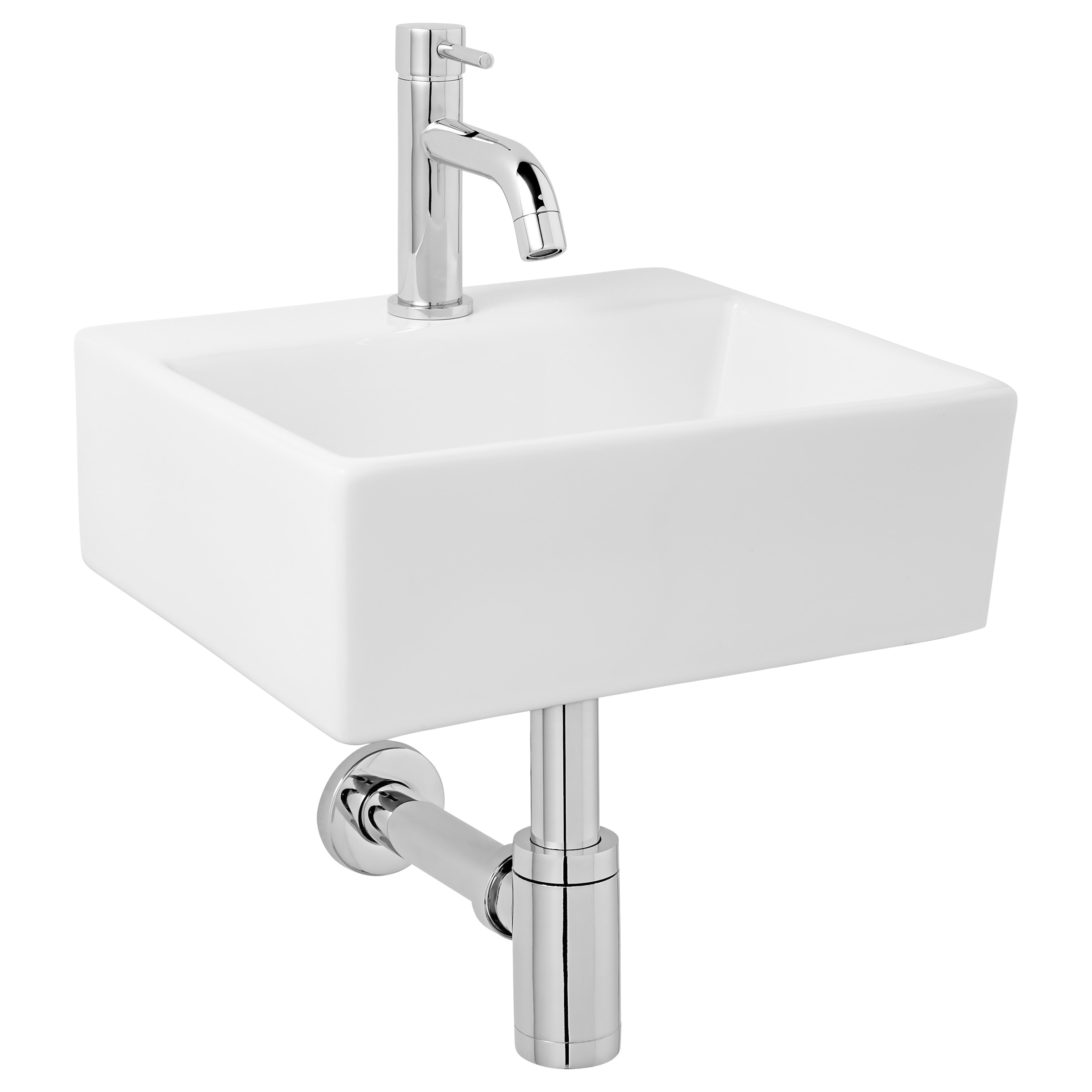 Atlantic Fonteinset Alex Vierkant Wit Keramiek 335X295X115 atlantic kopen in de aanbieding