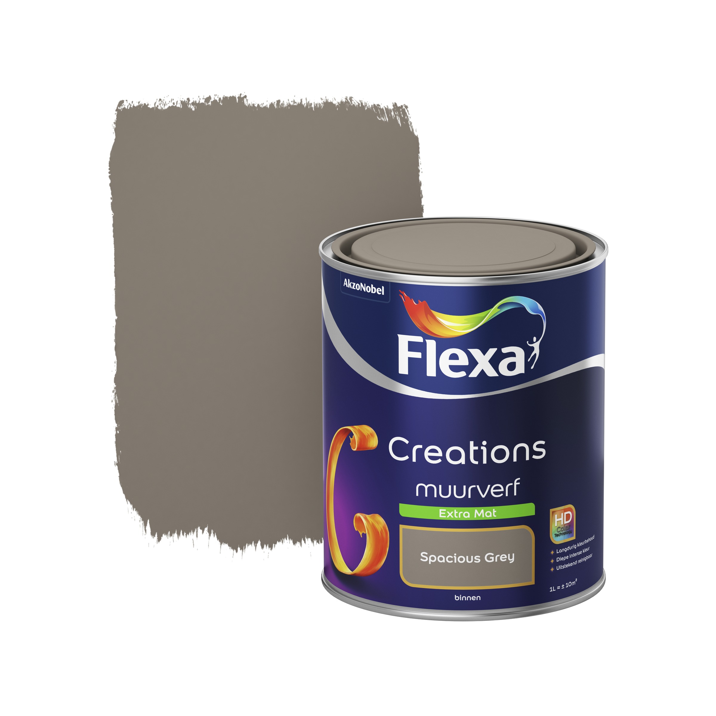 Flexa Creations Muurverf Spacious Grey Extra Mat 1 Liter flexa kopen in de aanbieding
