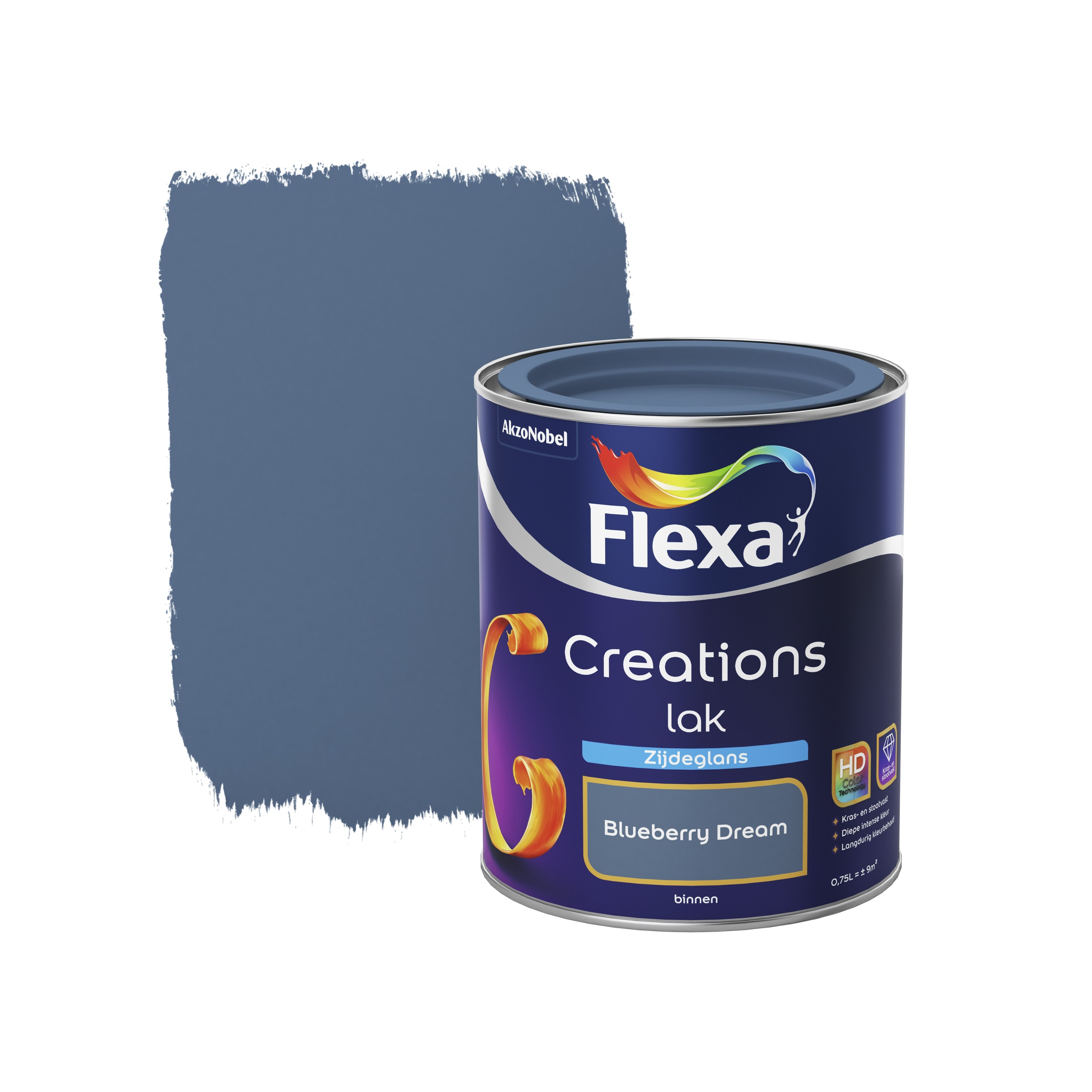 Flexa Creations Lak Blueberry Dream Zijdeglans 750 Ml flexa kopen in de aanbieding