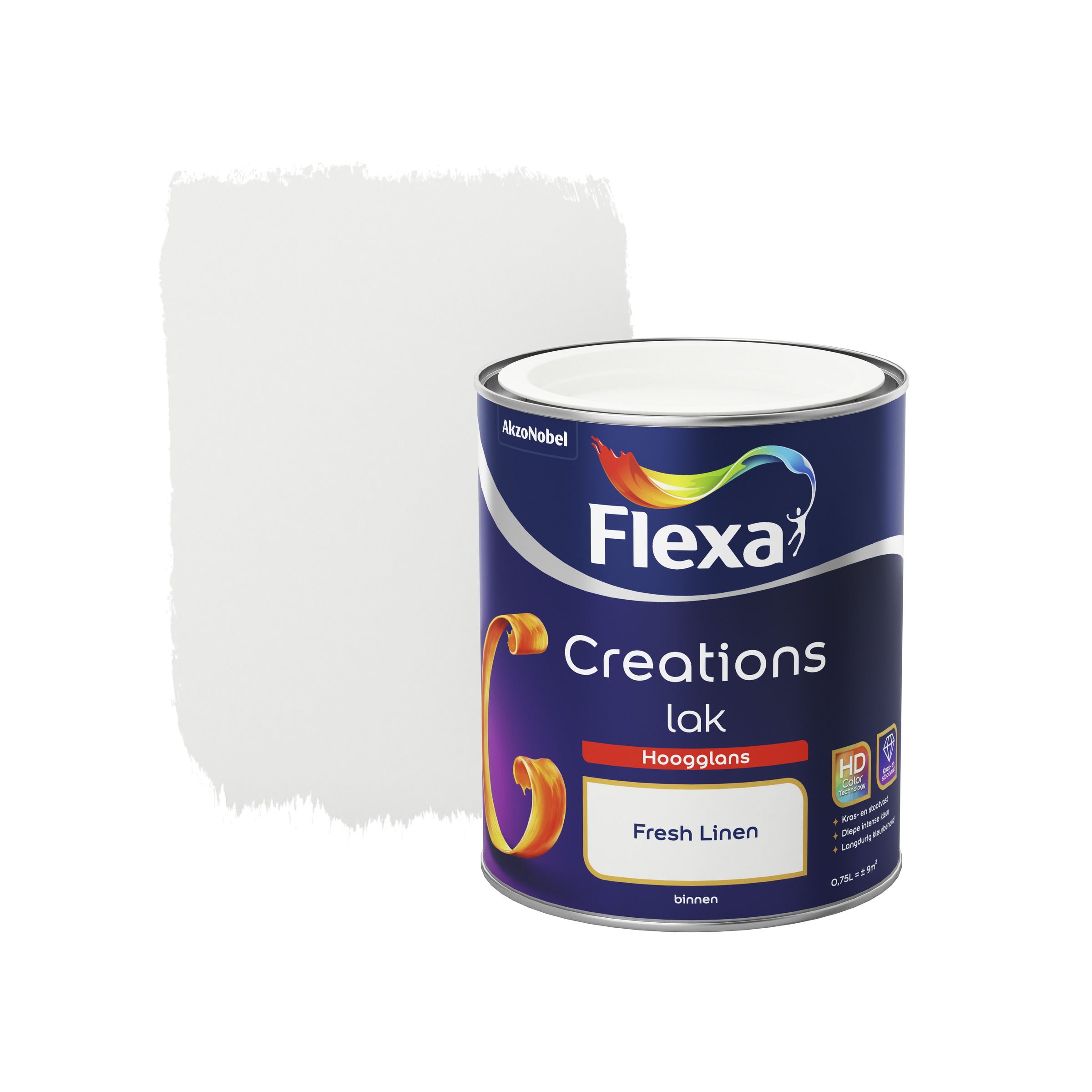 Flexa Creations Lak Fresh Linen Hoogglans 750 Ml flexa kopen in de aanbieding