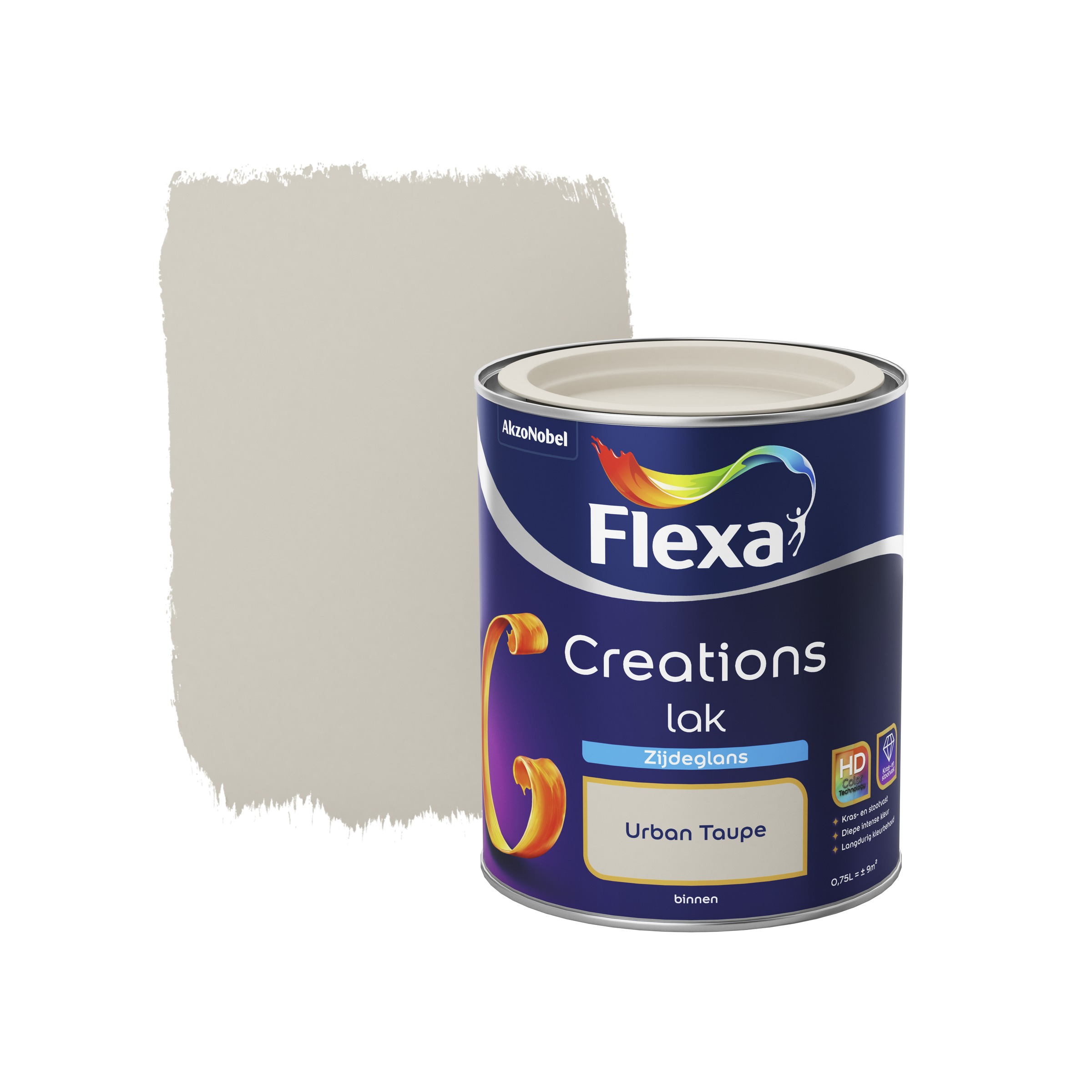Flexa Creations Lak Urban Taupe Zijdeglans 750 Ml flexa kopen in de aanbieding