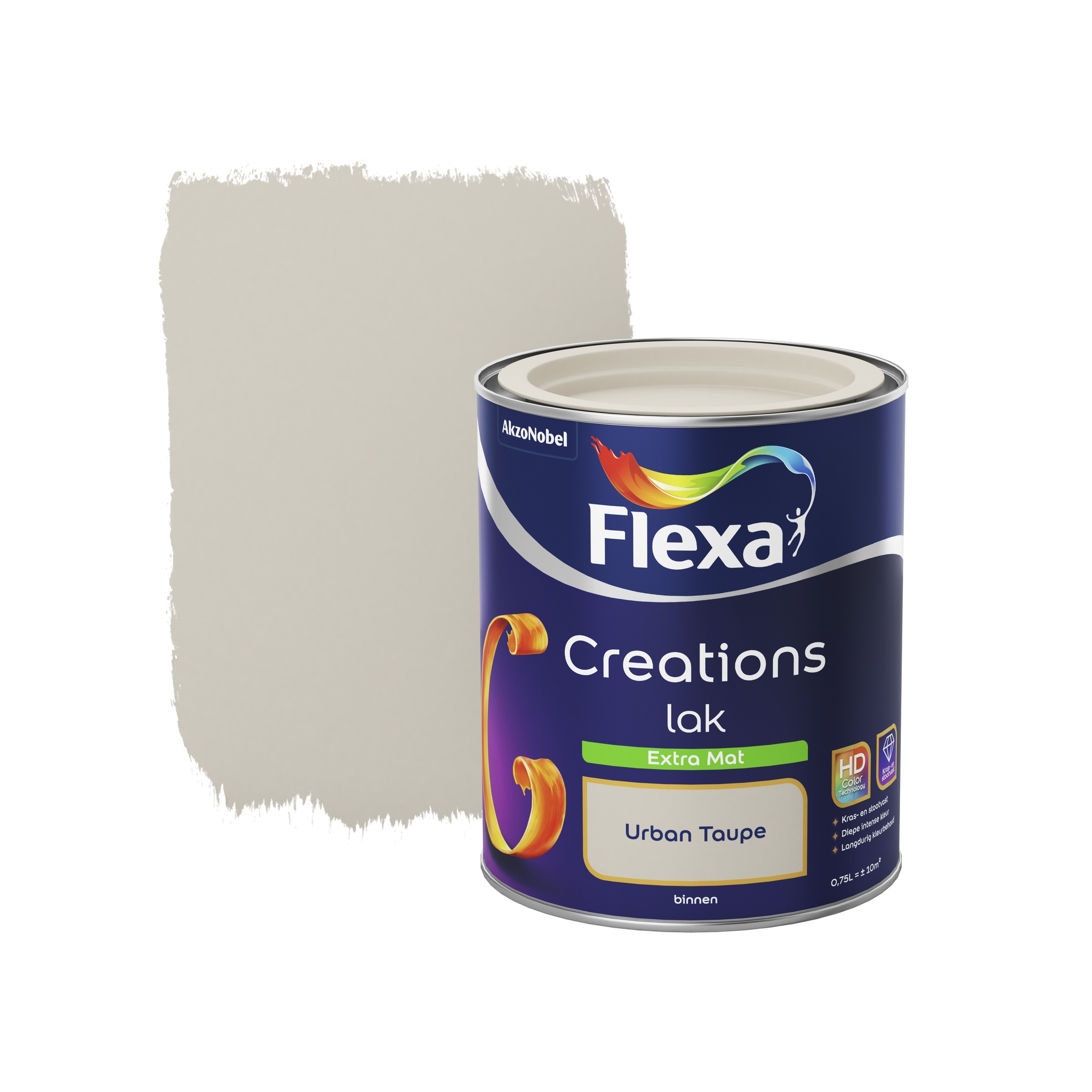 Flexa Creations Binnenlak Urban Taupe Extra Mat 750 Ml flexa kopen in de aanbieding