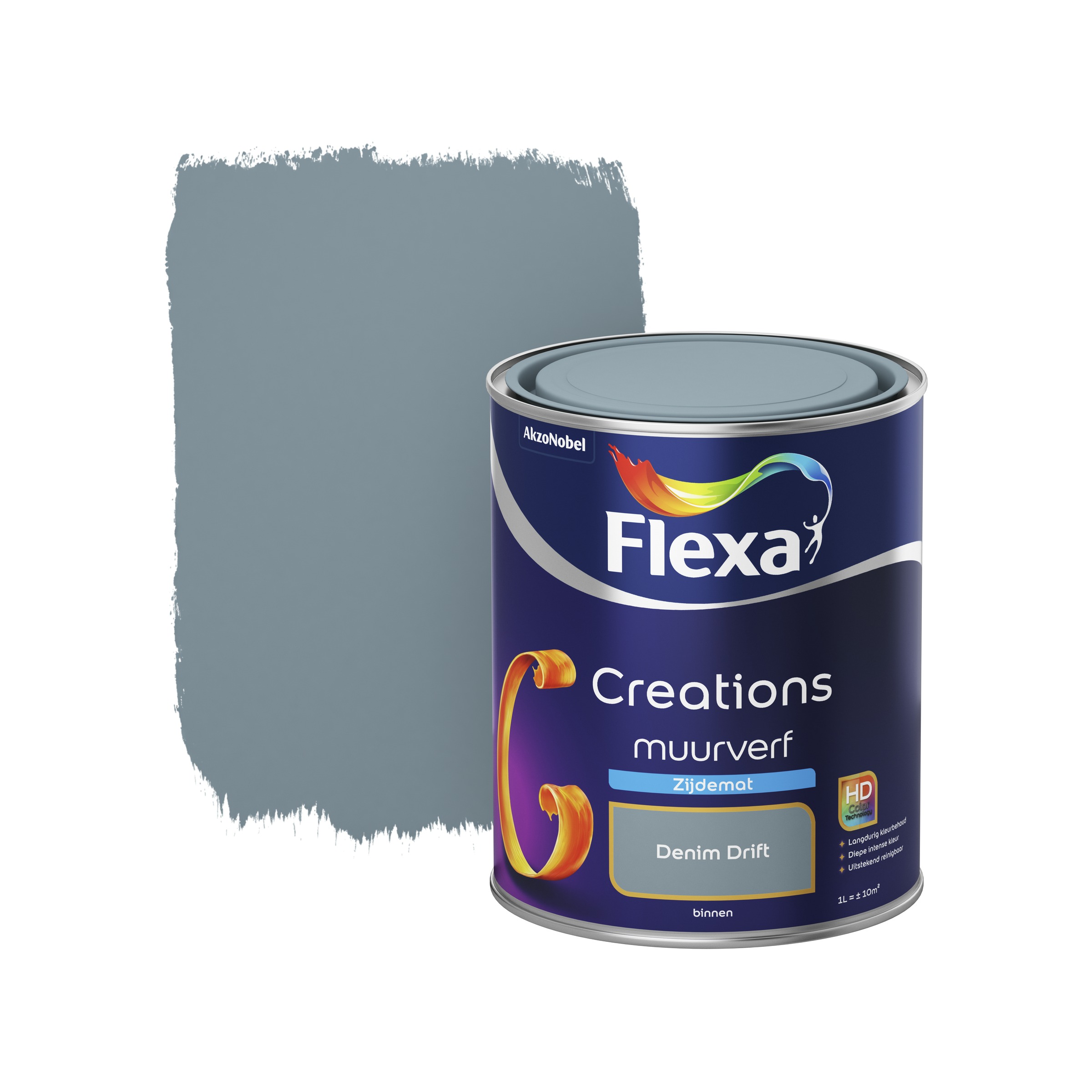 Flexa Creations Muurverf Denim Drift Zijdemat 1 Liter flexa kopen in de aanbieding