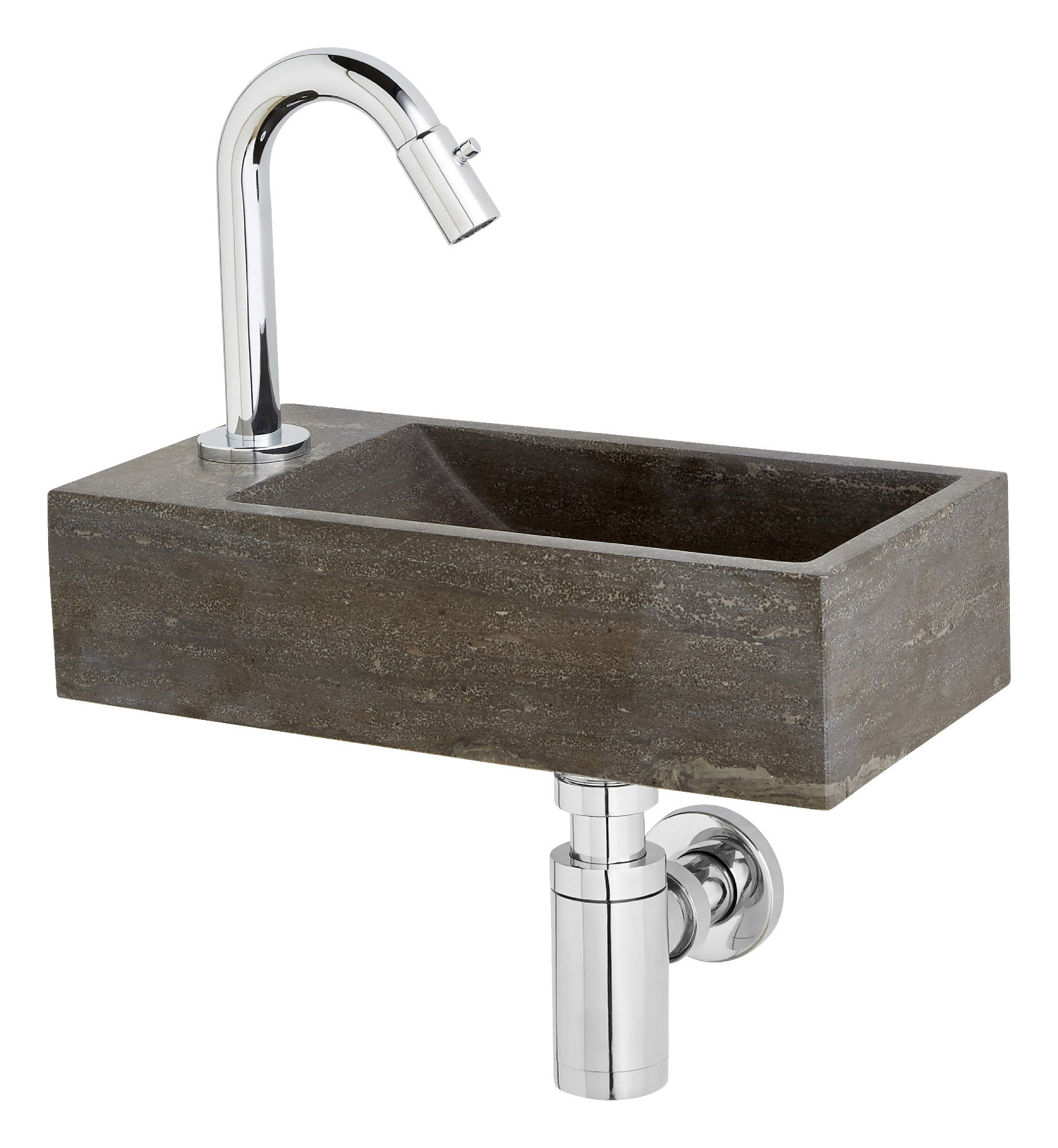 Atlantic Fonteinset Brody Links Zwart Natuursteen 36X18X9 atlantic kopen in de aanbieding