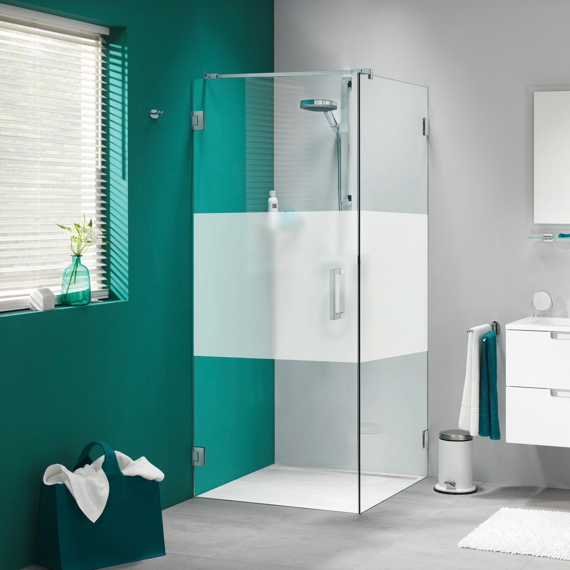 Sealskin Get Wet Swingdeur Voor Douchewand I Am L 100X200 Cm Rvs Met Gesatineerde Band sealskin kopen in de aanbieding