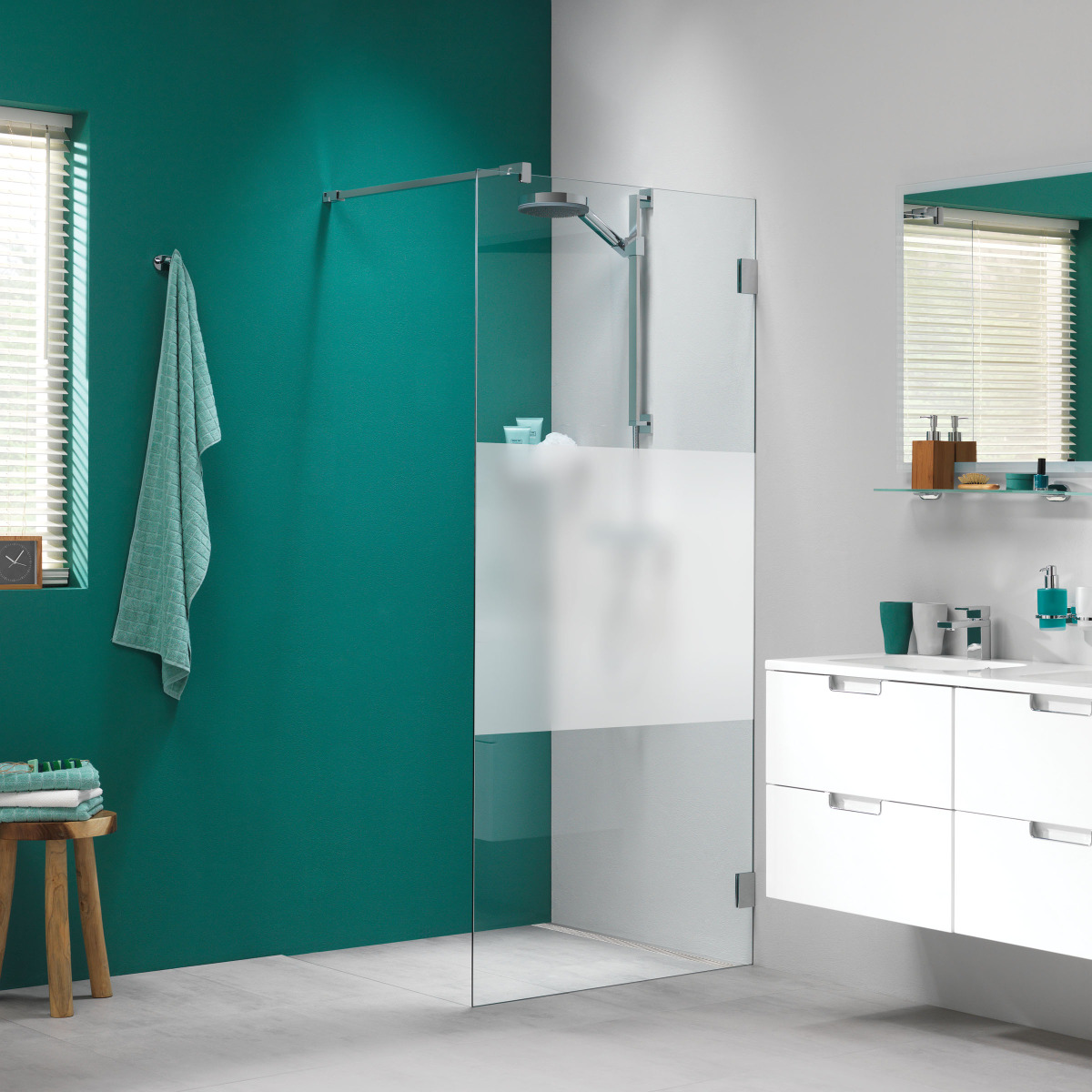 Sealskin Get Wet Inloopdouche I Am A3 88X200 Cm Rvs Met Gesatineerde Band sealskin kopen in de aanbieding