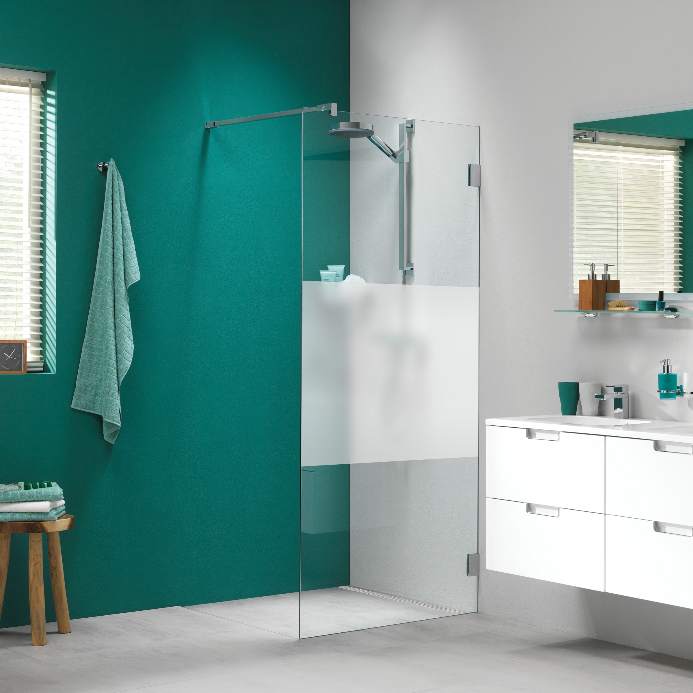 Sealskin Get Wet Inloopdouche I Am A3 118X200 Cm Chroom Met Gesatineerde Band sealskin kopen in de aanbieding