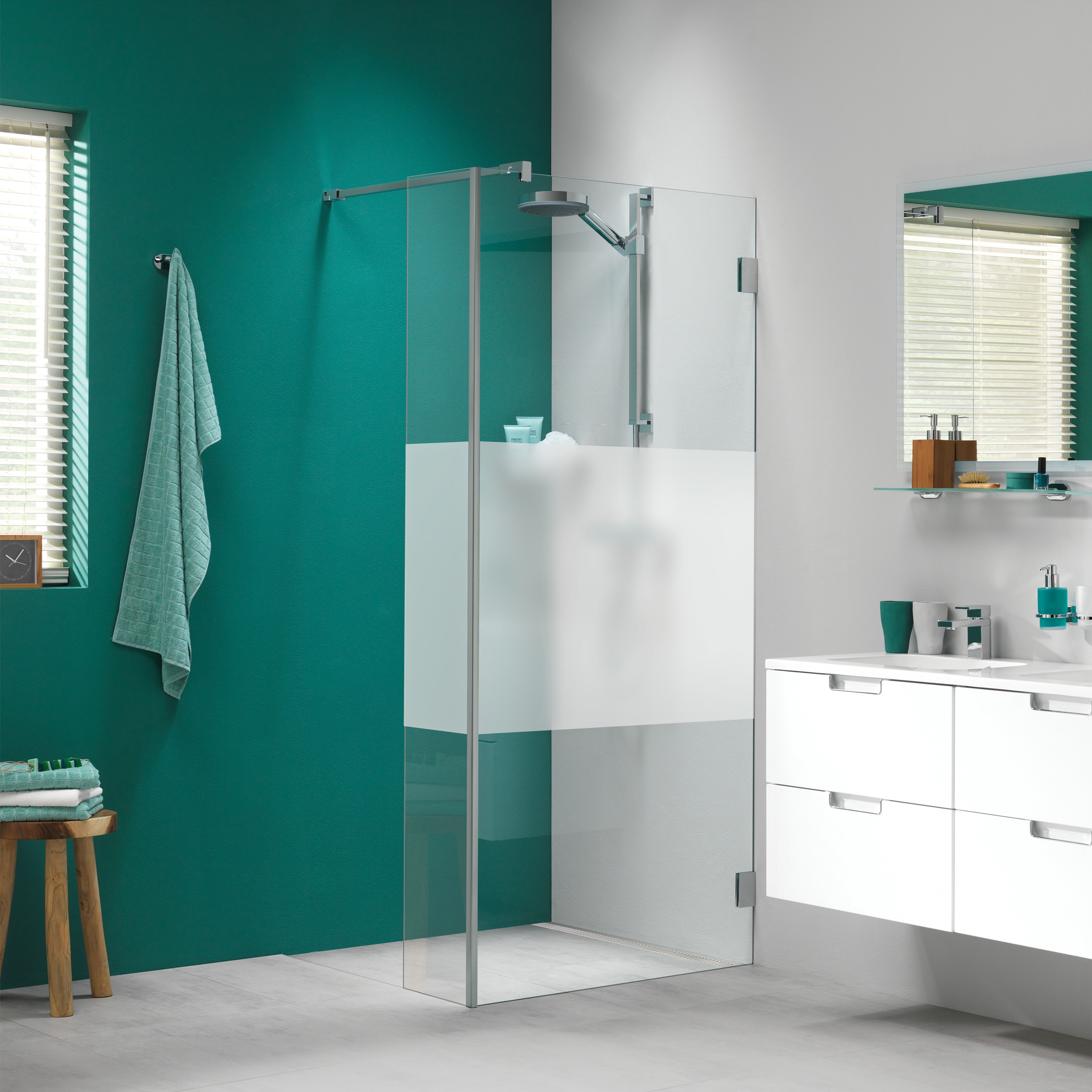 Sealskin Get Wet Inloopdouche I Am A1 88X30X200 Cm Chroom Met Gesatineerde Band sealskin kopen in de aanbieding