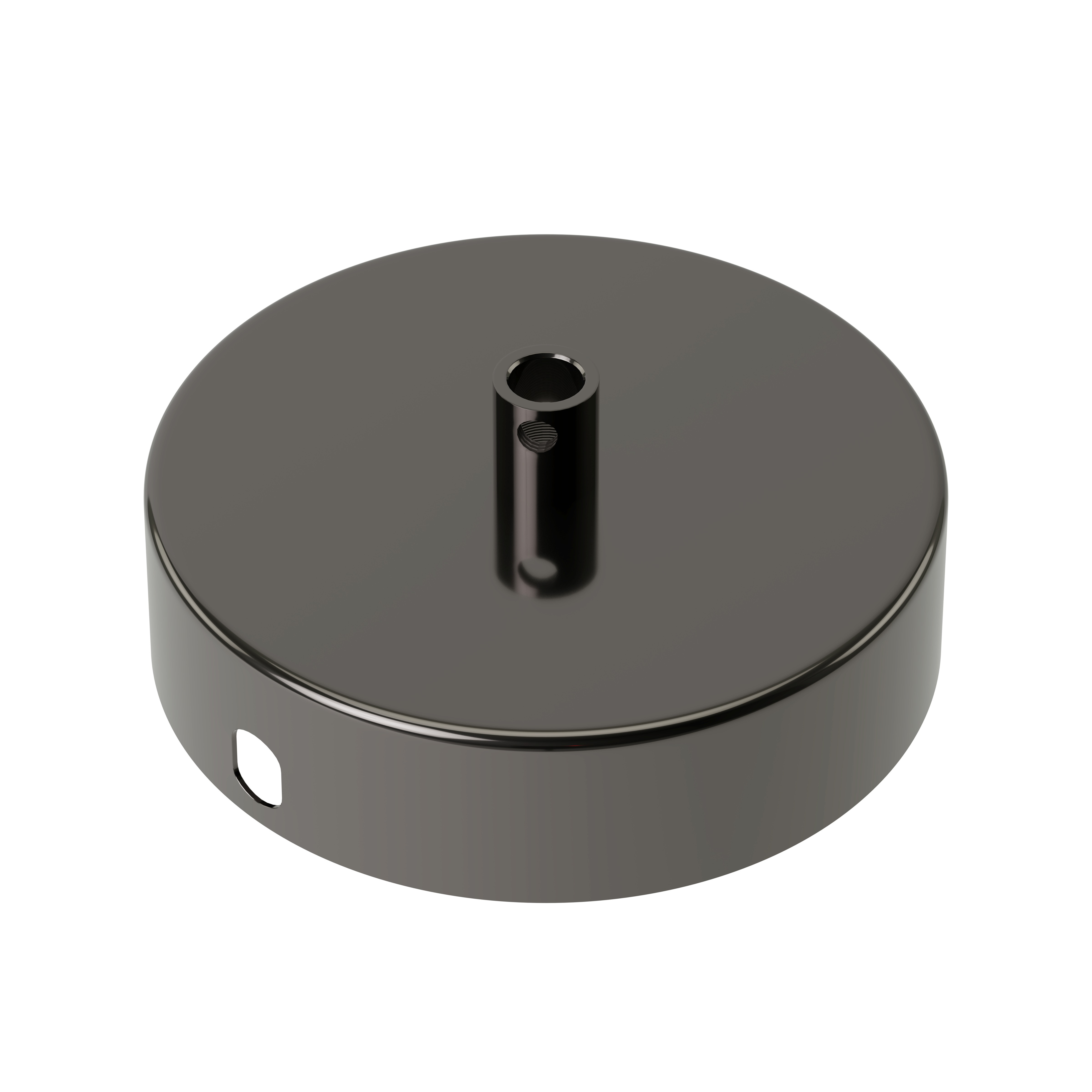 Calex Plafondplaat Metaal 100Mm 1Gat Glanzend Parel Zwart calex kopen in de aanbieding