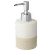 Atlantic zeepdispenser keramiek geribbeld Beige/Wit