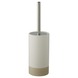 Atlantic toiletborstelhouder keramiek geribbeld Beige/Wit