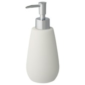 Atlantic zeepdispenser kunsthars natuursteen geribbeld Wit