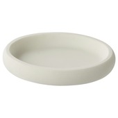 Atlantic zeepbakje kunsthars natuursteen geribbeld Wit