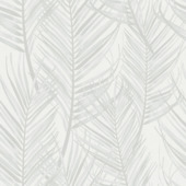 Vliesbehang Palm wit-grijs 105964