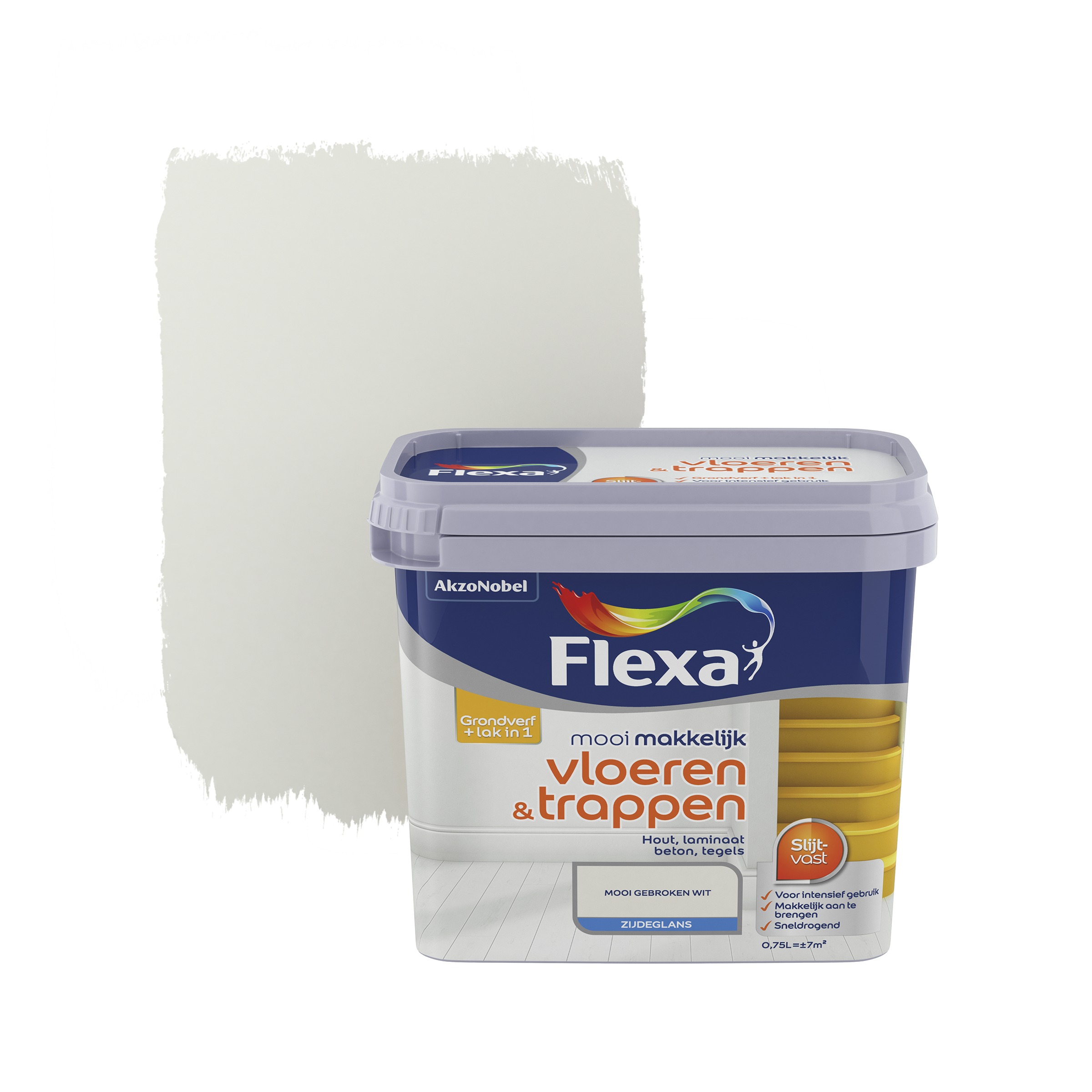 Flexa Mooi Makkelijk Vloerentrappen Gebroken Wit Zijdeglans 750 Ml flexa kopen in de aanbieding