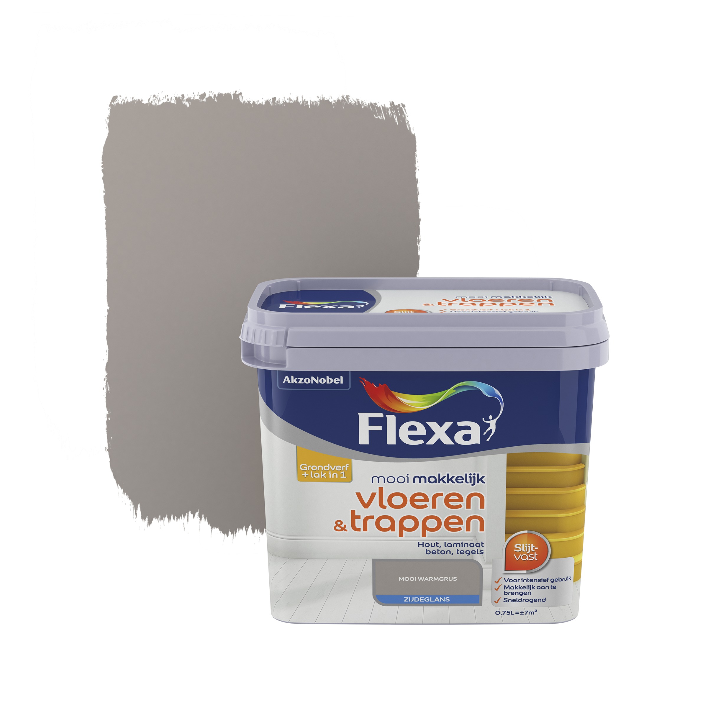 Flexa Mooi Makkelijk Vloerentrappen Warmgrijs Zijdeglans 750 Ml flexa kopen in de aanbieding