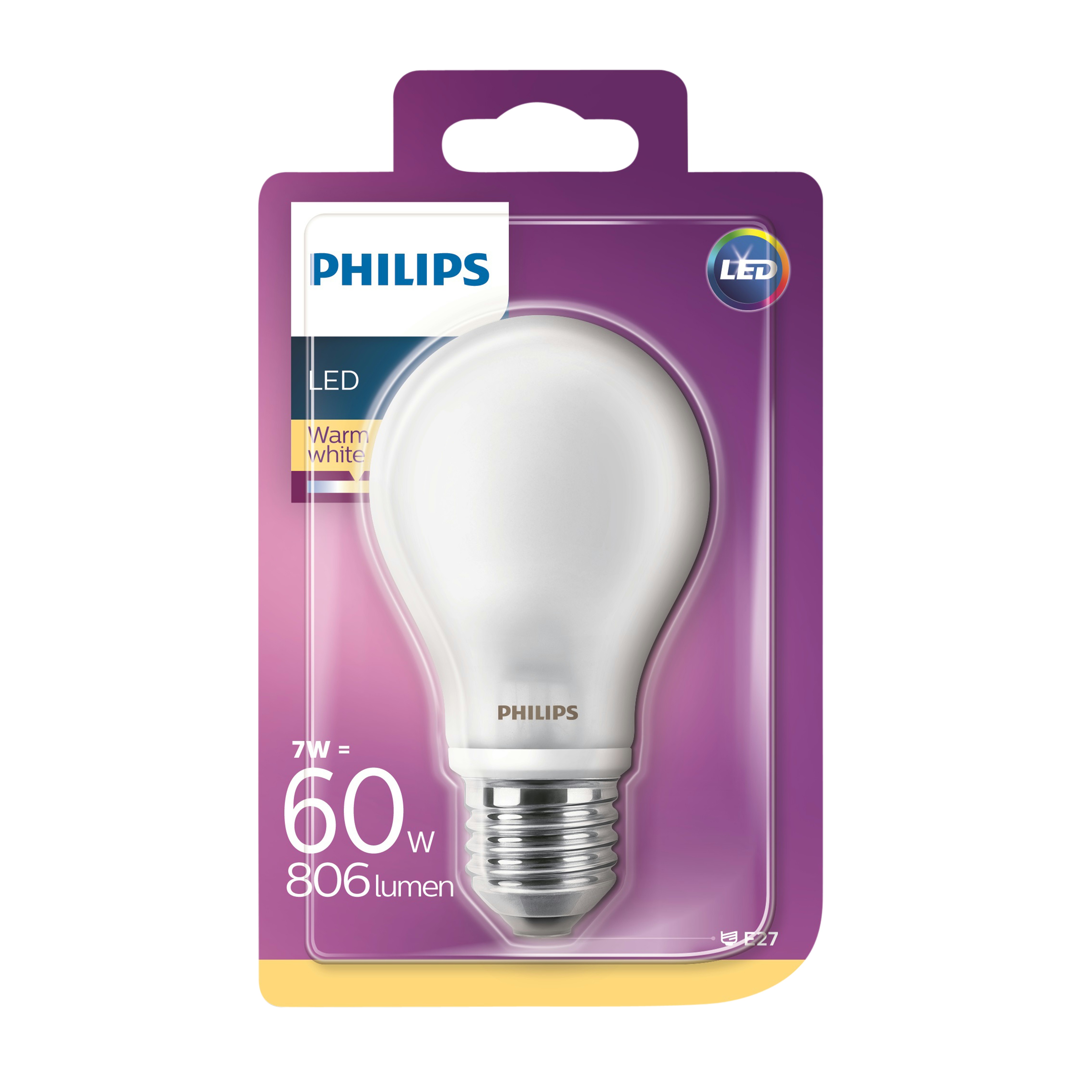Philips Led Classic 60W E27 Peer Frosted Warmwit philips kopen in de aanbieding