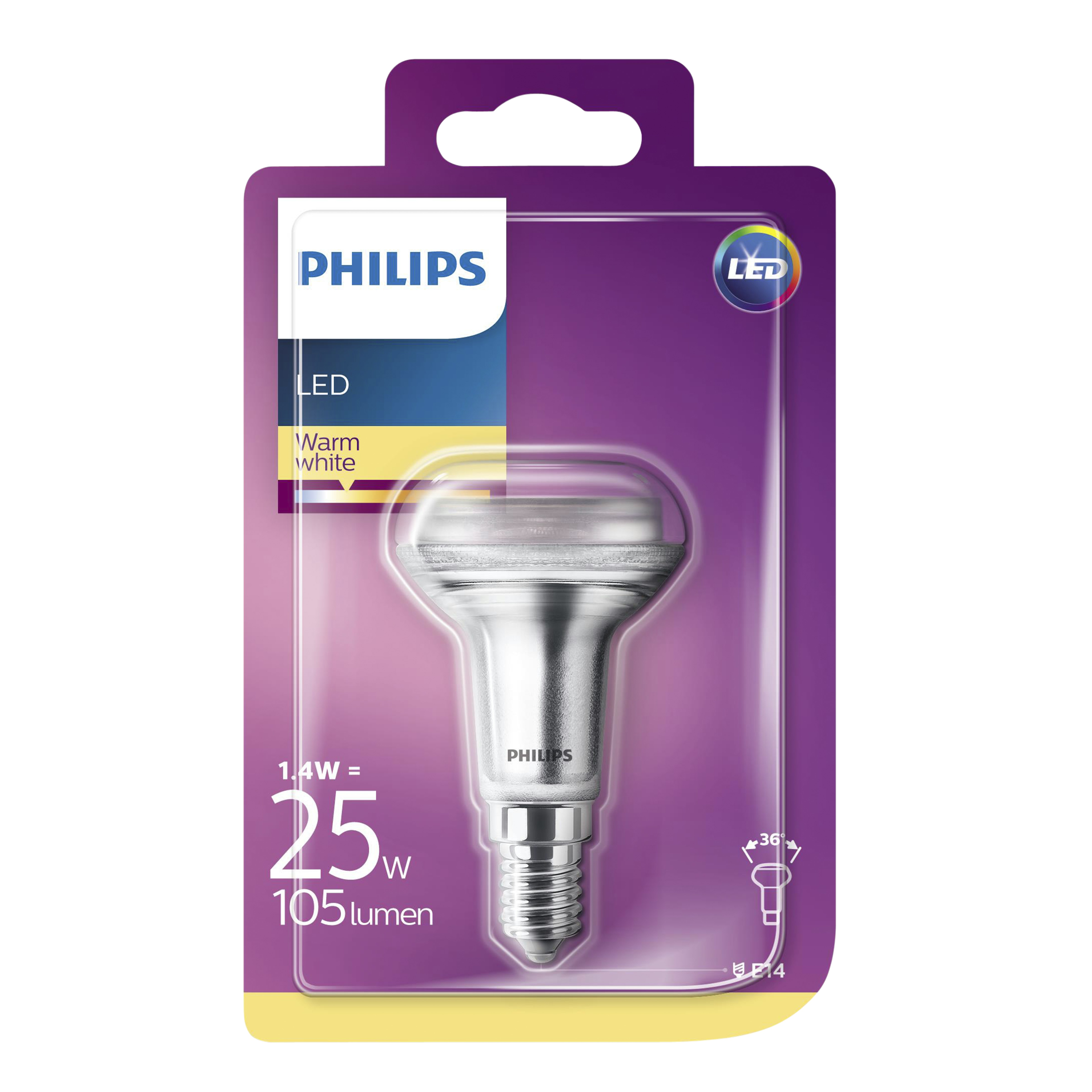 Philips Led Reflector E14 14W 25W 105Lm Warm Wit philips kopen in de aanbieding
